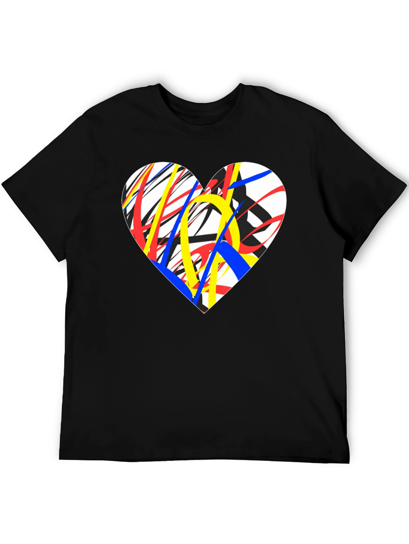 Abstract Heart Graphic Tee - Modern Art T-Shirt