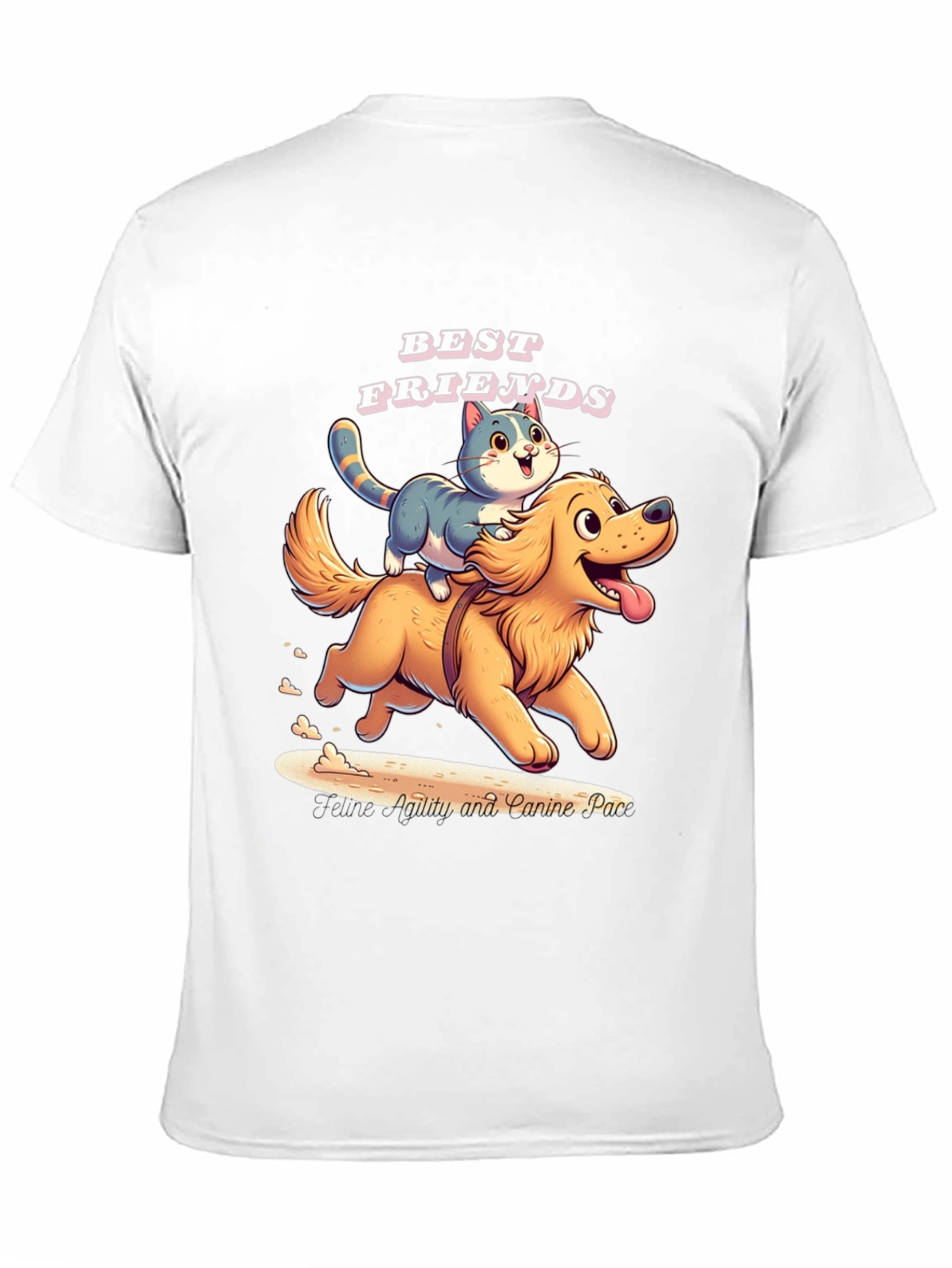 Best Friends Cat and Dog Graphic T-Shirt