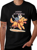 Best Friends Cat and Dog Graphic T-Shirt