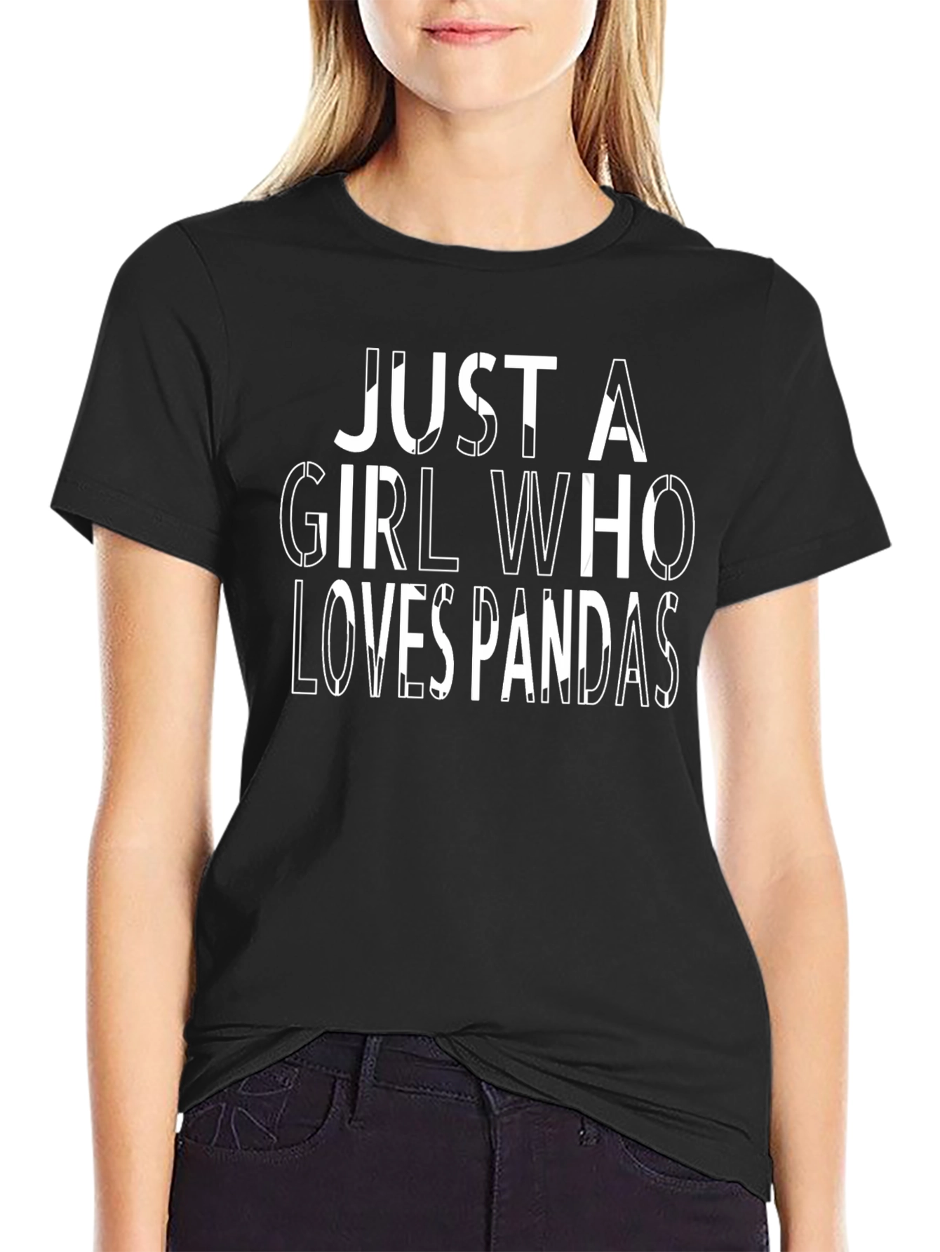 Just a Girl Who Loves Pandas Graphic Tee
