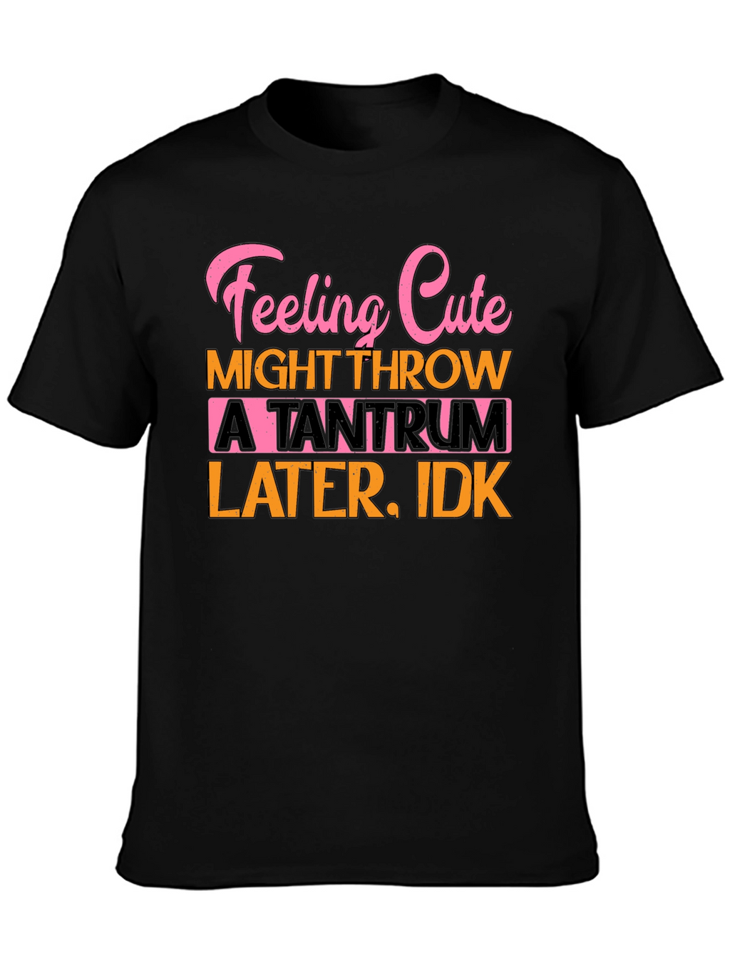 Feeling Cute Tantrum T-Shirt Funny Graphic Tee