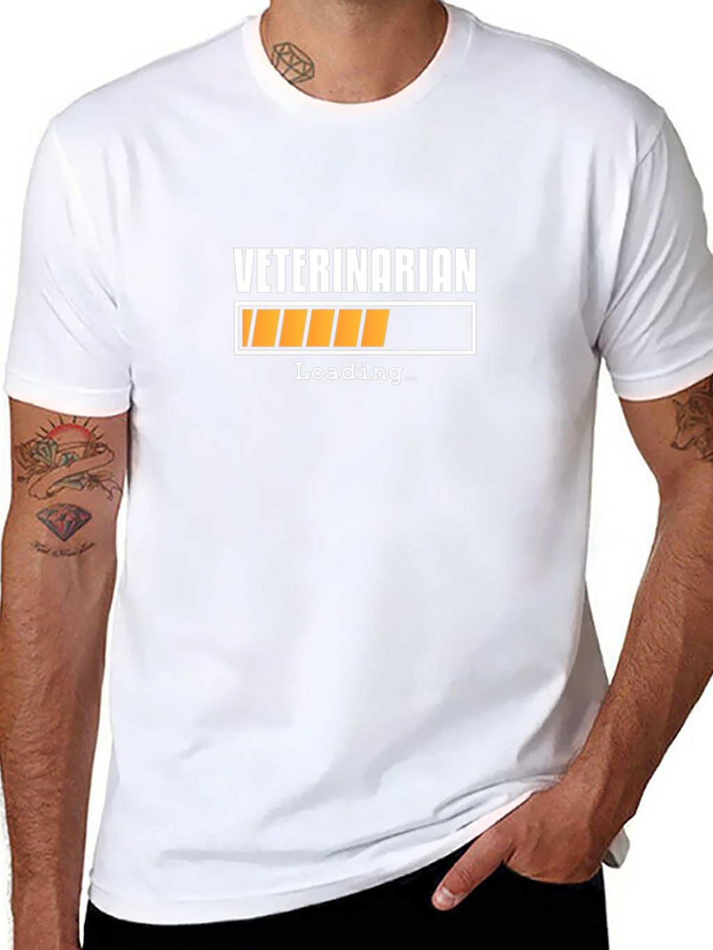 Veterinarian Loading T-Shirt - Black Graphic Tee