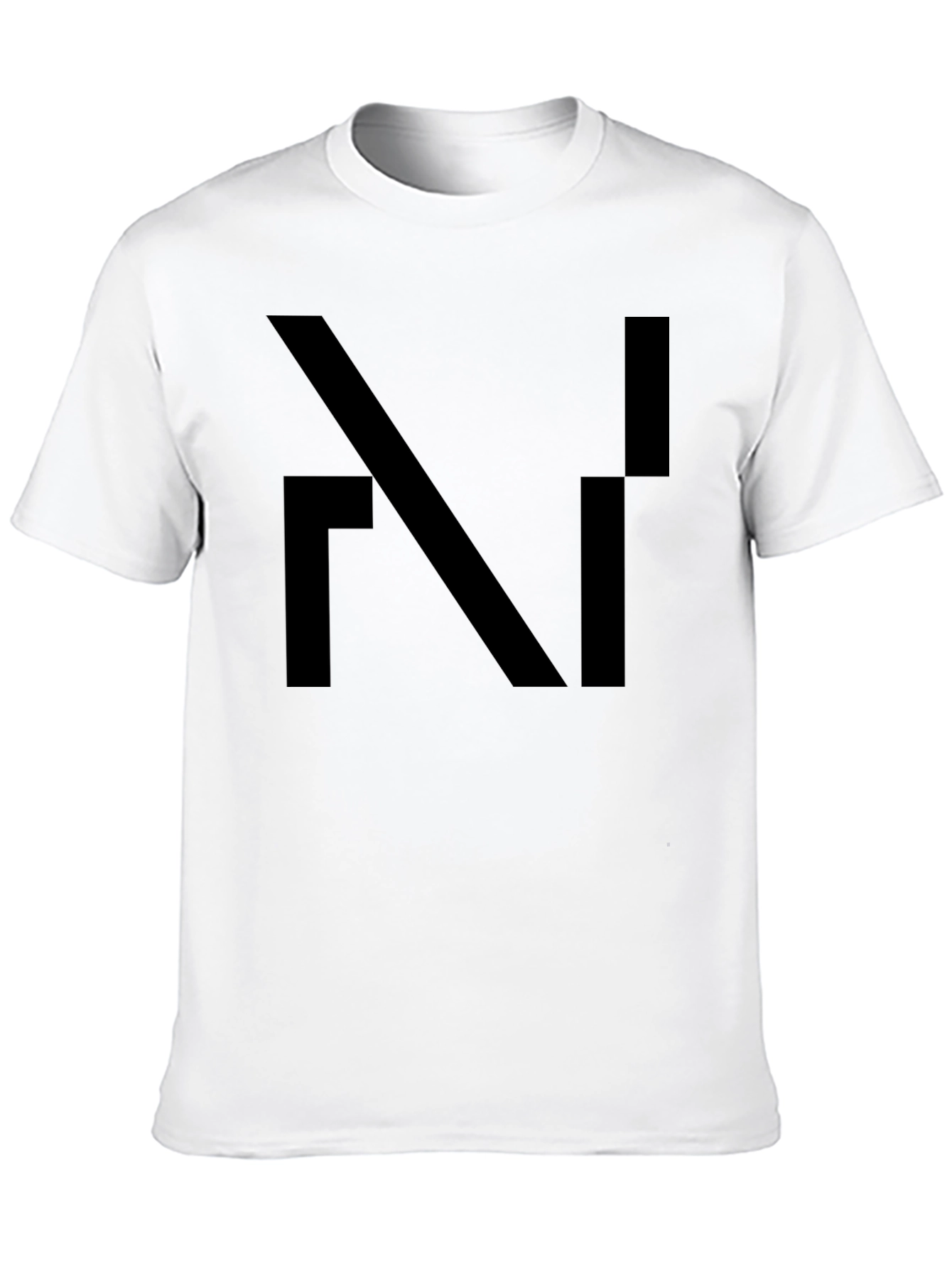 Modern Abstract Design Black T-Shirt for Men