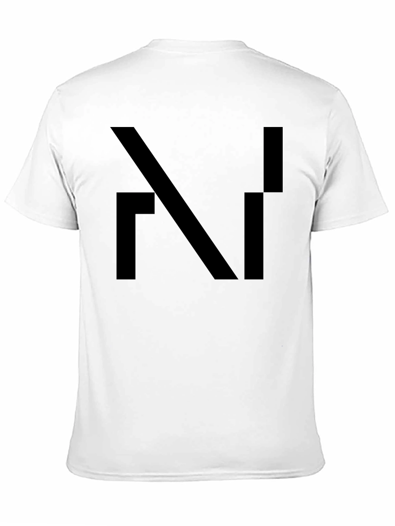 Modern Abstract Design Black T-Shirt for Men
