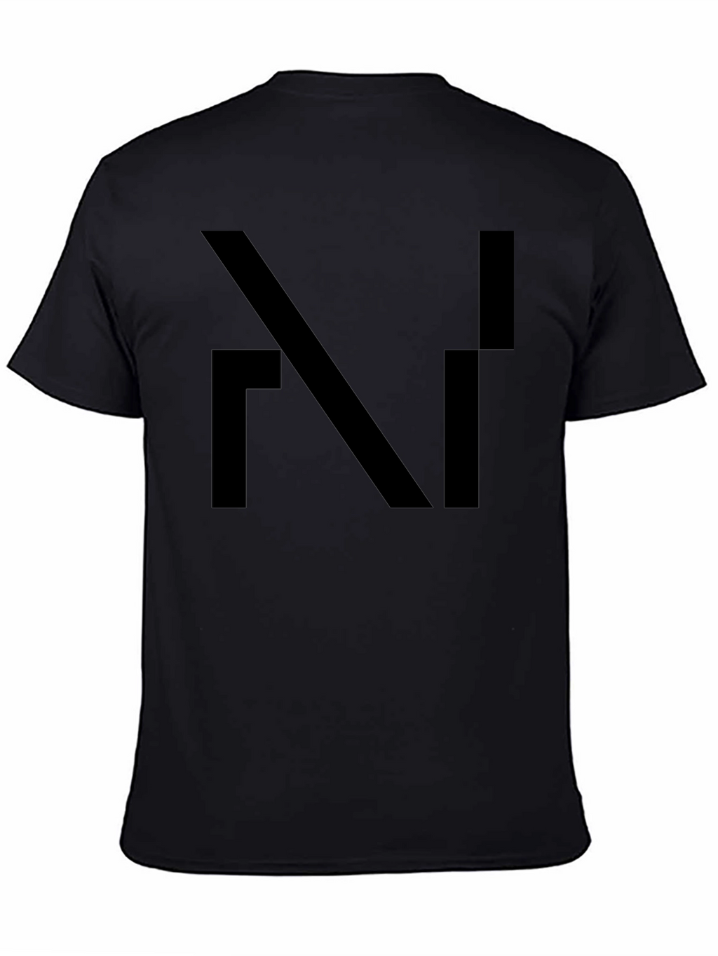 Modern Abstract Design Black T-Shirt for Men