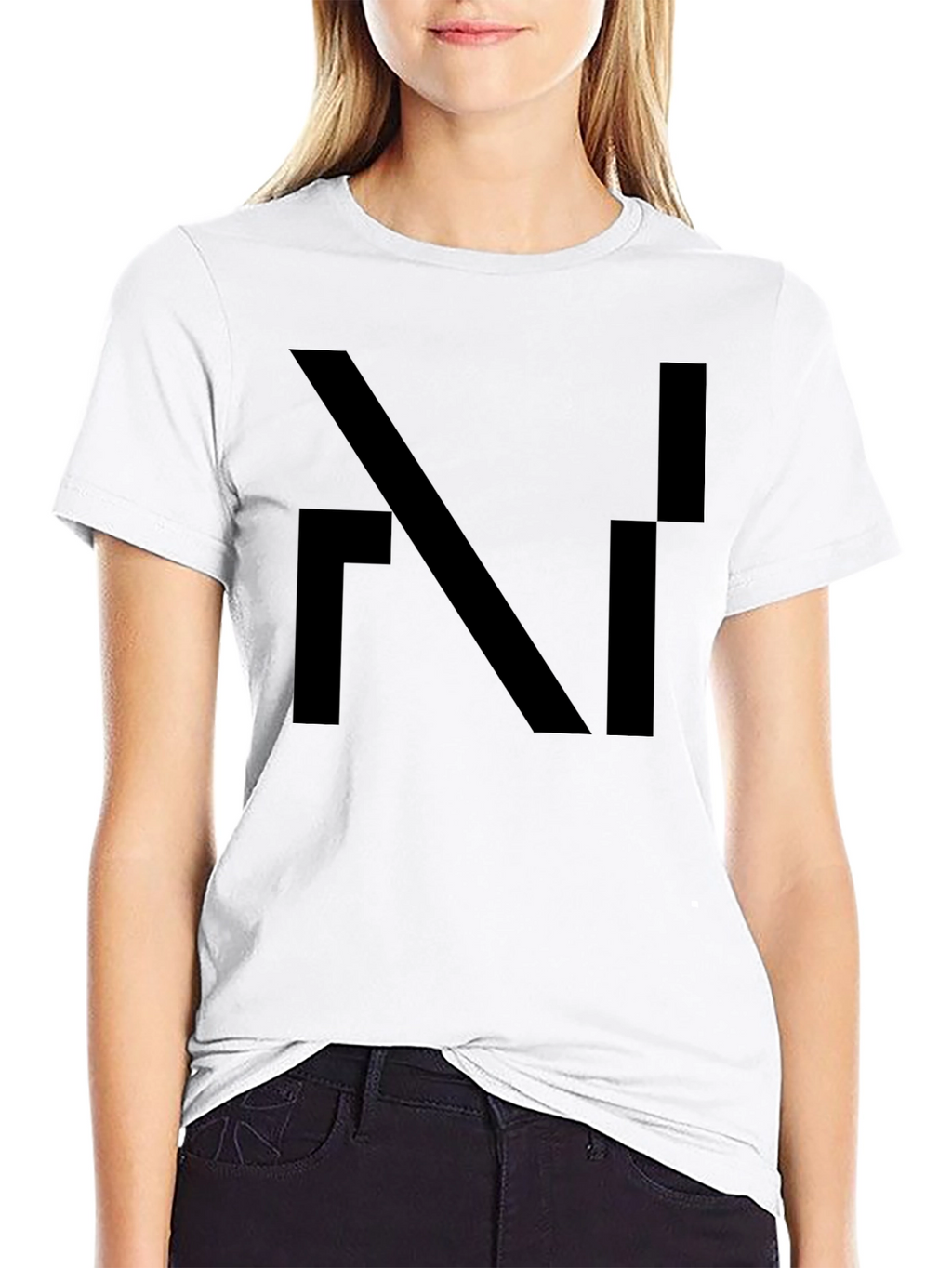 Modern Abstract Design Black T-Shirt for Men
