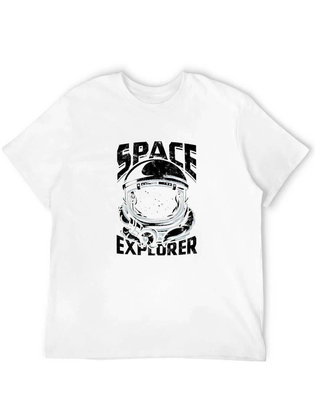 Space Explorer Graphic T-Shirt - Astronaut Helmet Tee