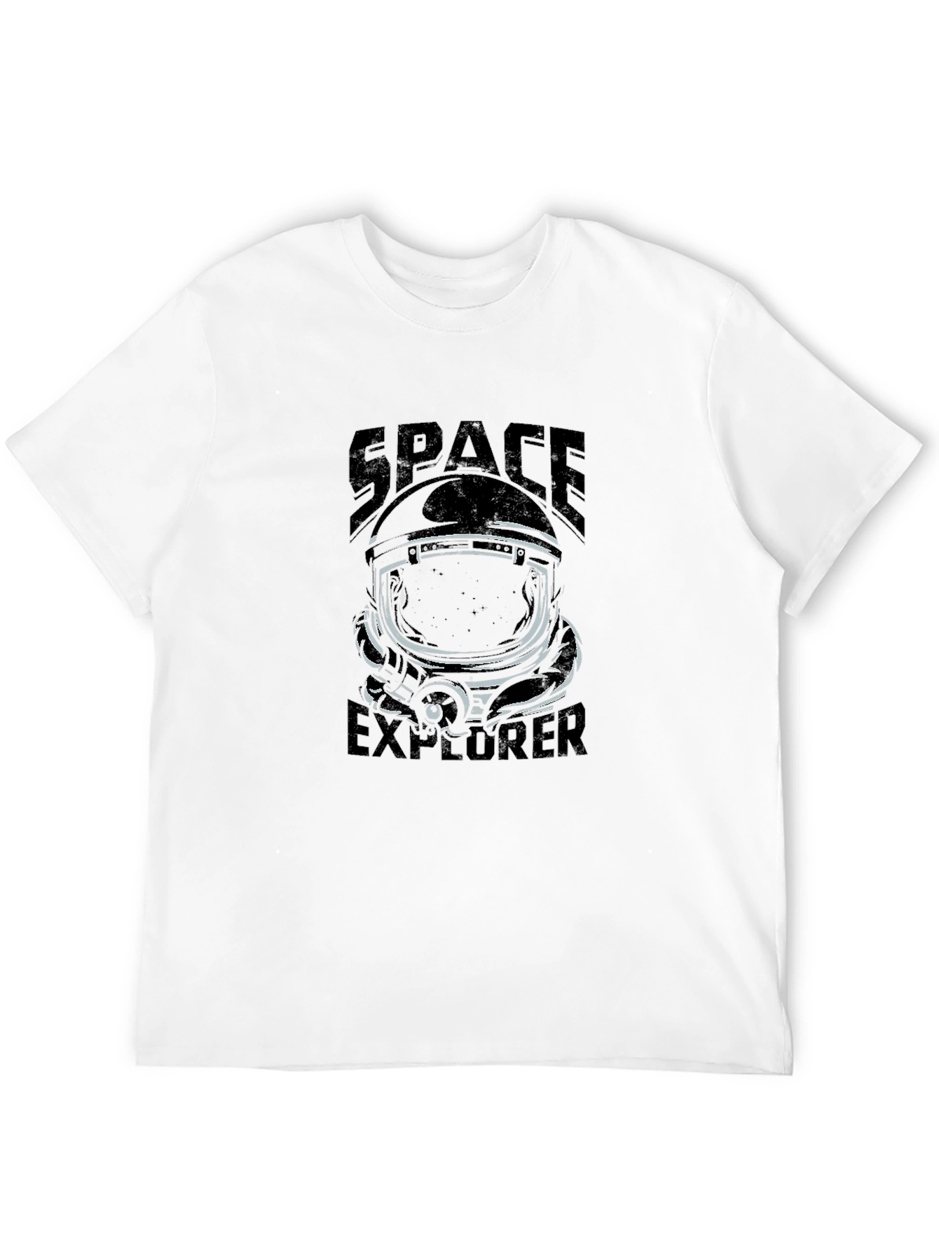 Space Explorer Graphic T-Shirt - Astronaut Helmet Tee