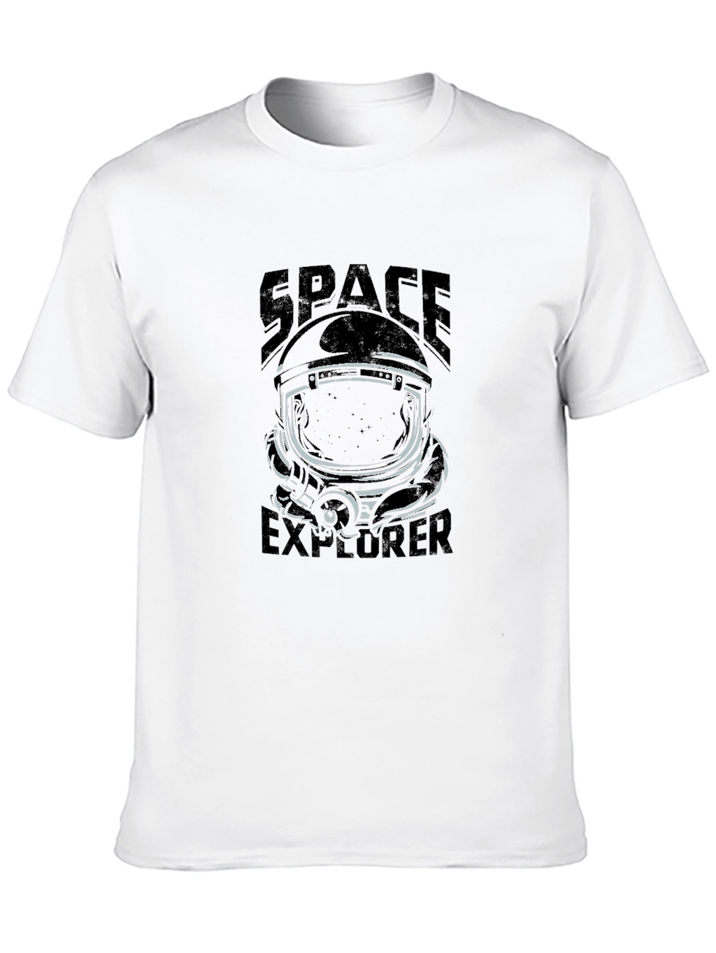 Space Explorer Graphic T-Shirt - Astronaut Helmet Tee