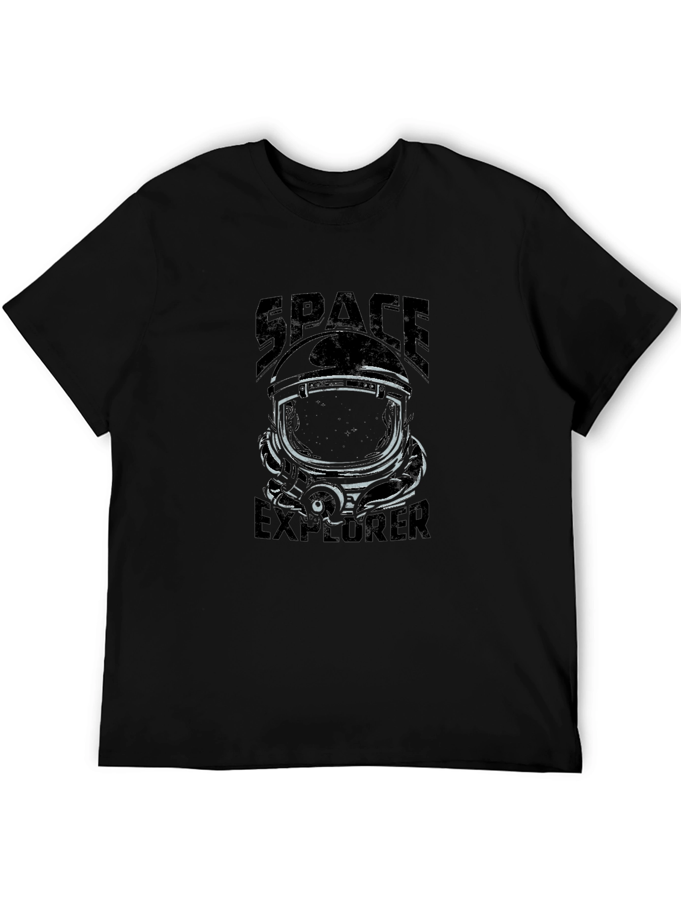Space Explorer Graphic T-Shirt - Astronaut Helmet Tee