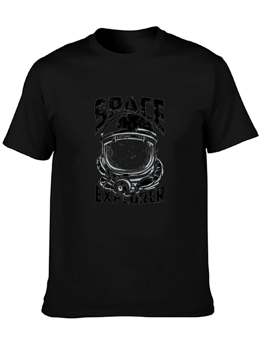 Space Explorer Graphic T-Shirt - Astronaut Helmet Tee
