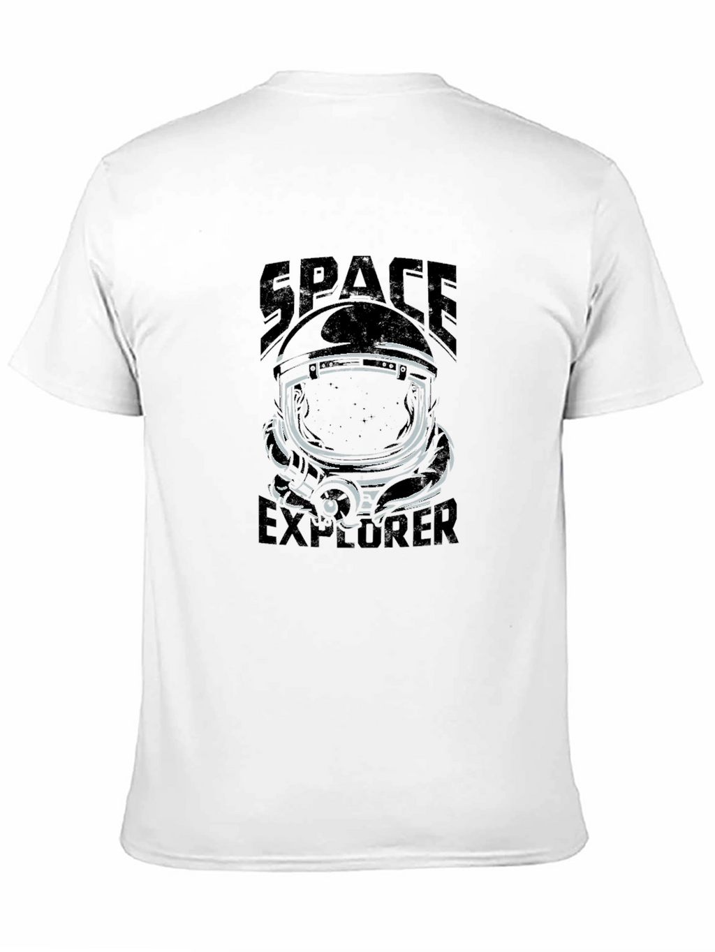 Space Explorer Graphic T-Shirt - Astronaut Helmet Tee