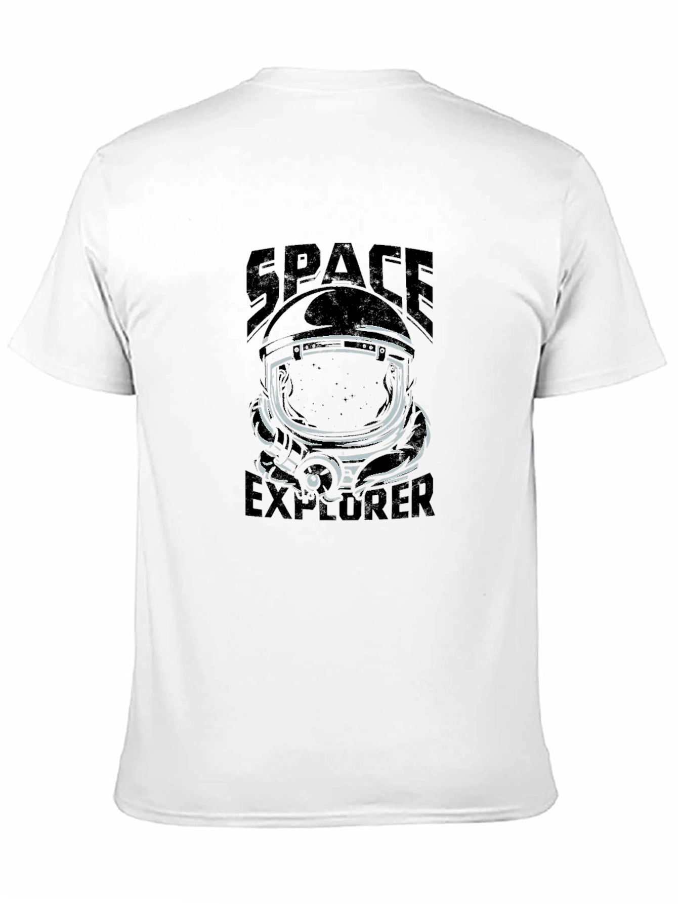 Space Explorer Graphic T-Shirt - Astronaut Helmet Tee
