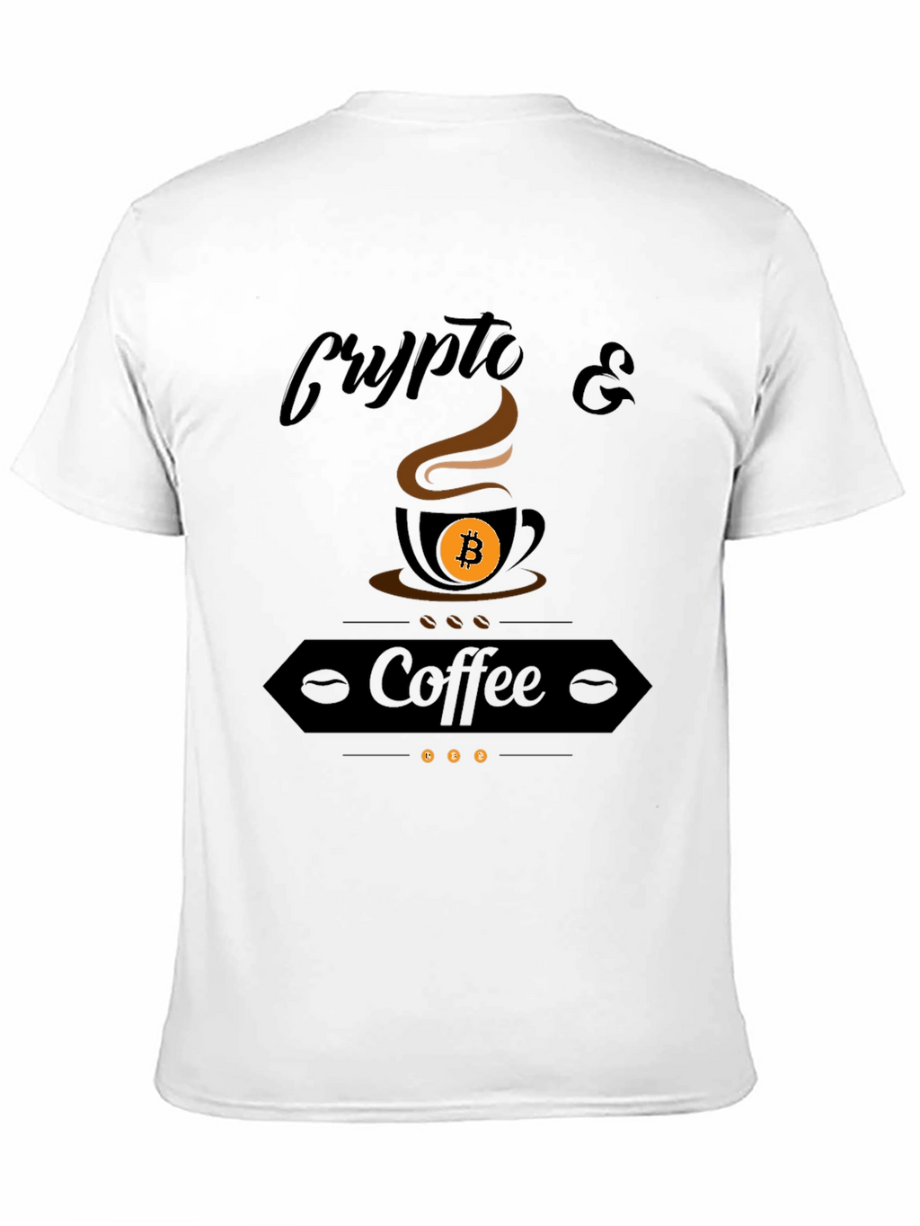 Crypto & Coffee Graphic T-Shirt - Bitcoin Lover Tee
