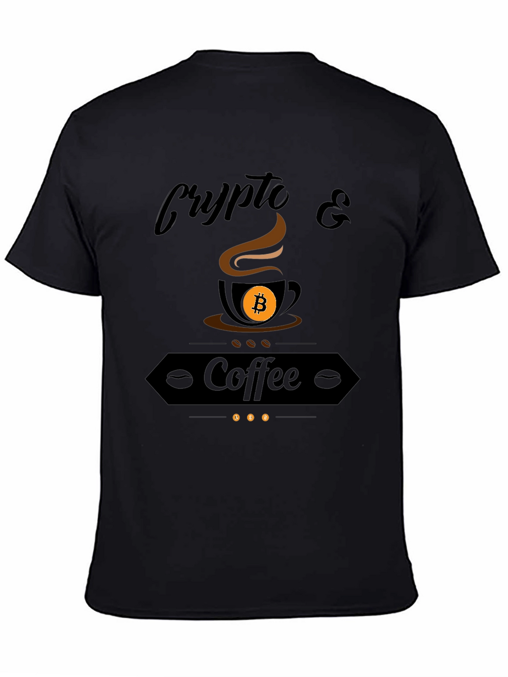 Crypto & Coffee Graphic T-Shirt - Bitcoin Lover Tee