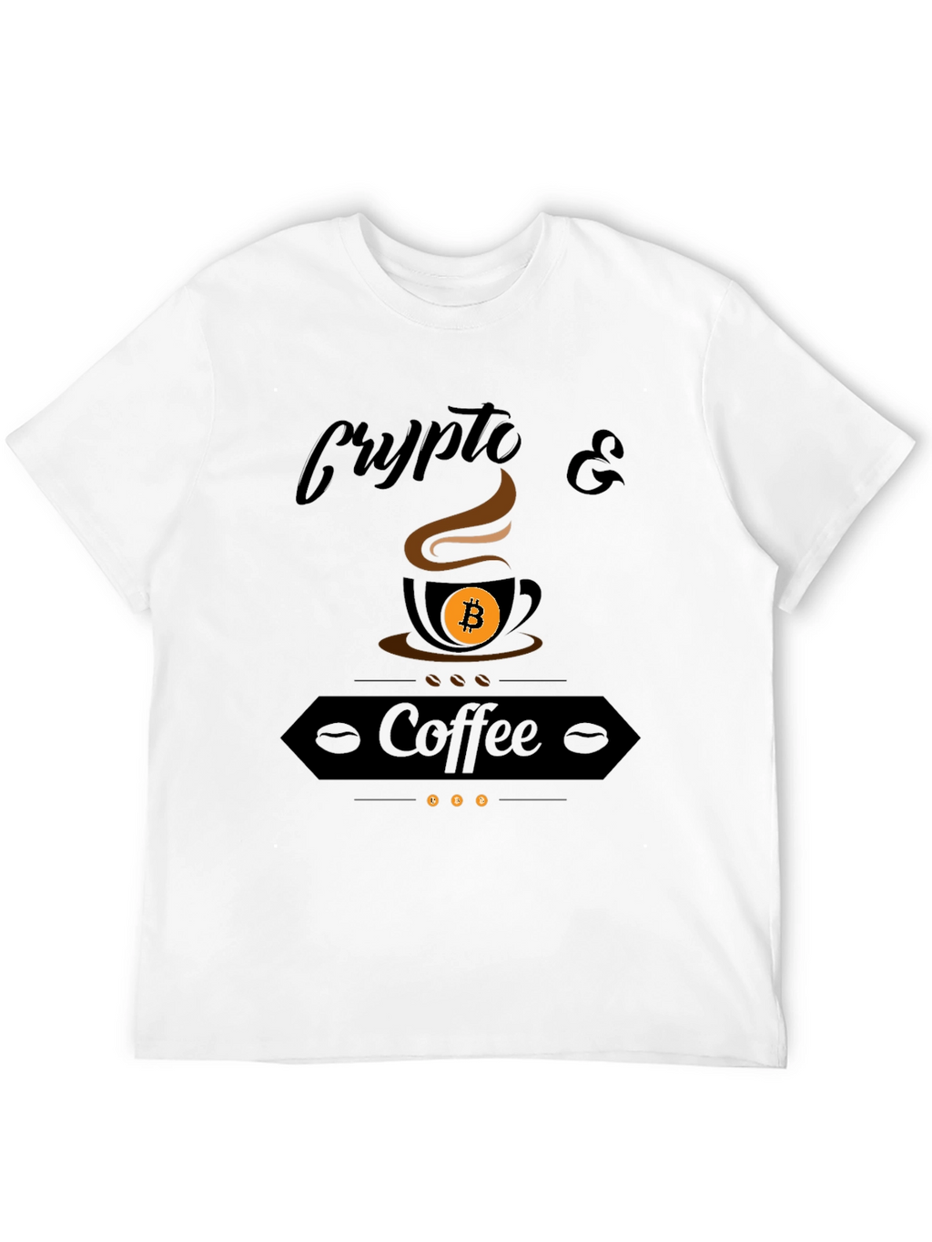 Crypto & Coffee Graphic T-Shirt - Bitcoin Lover Tee