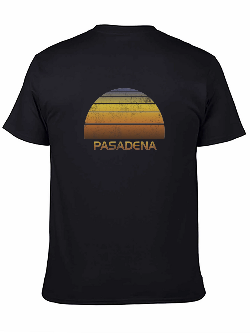 Pasadena Sunset Graphic Tee - Retro Style Black T-Shirt