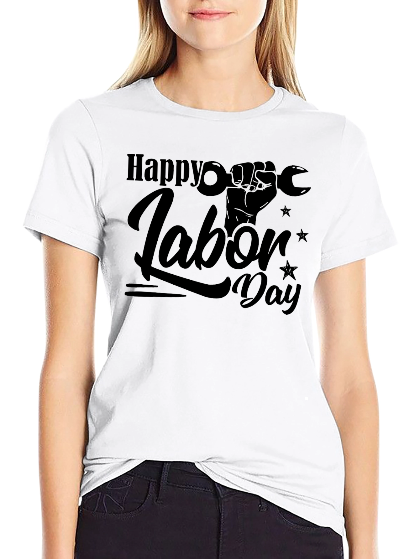 Happy Labor Day Black T-Shirt