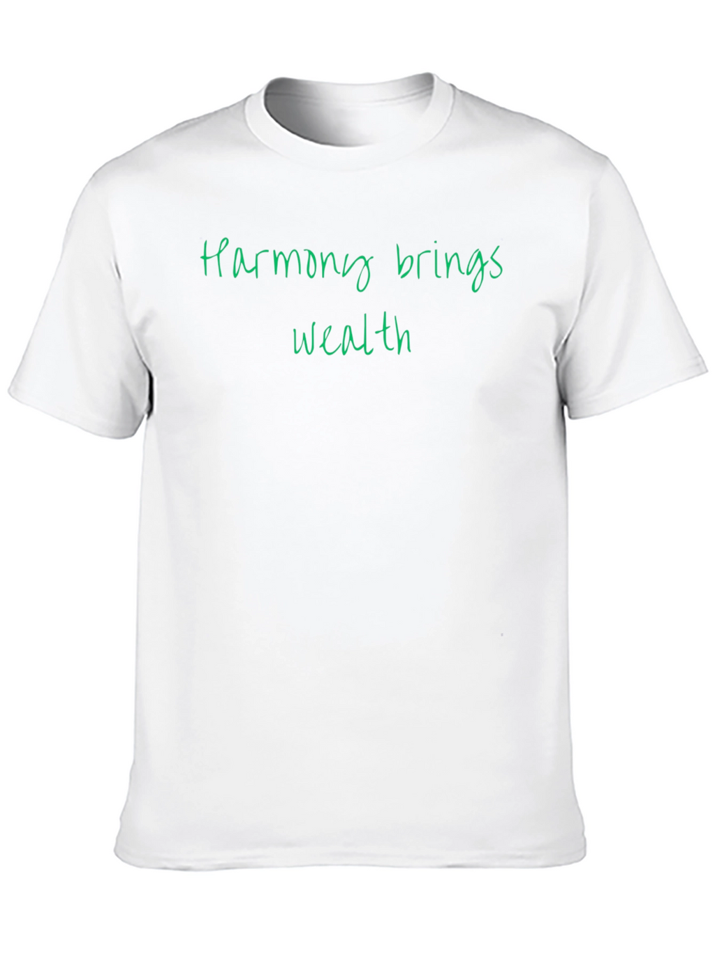 Harmony Brings Wealth - Mens Black T-Shirt