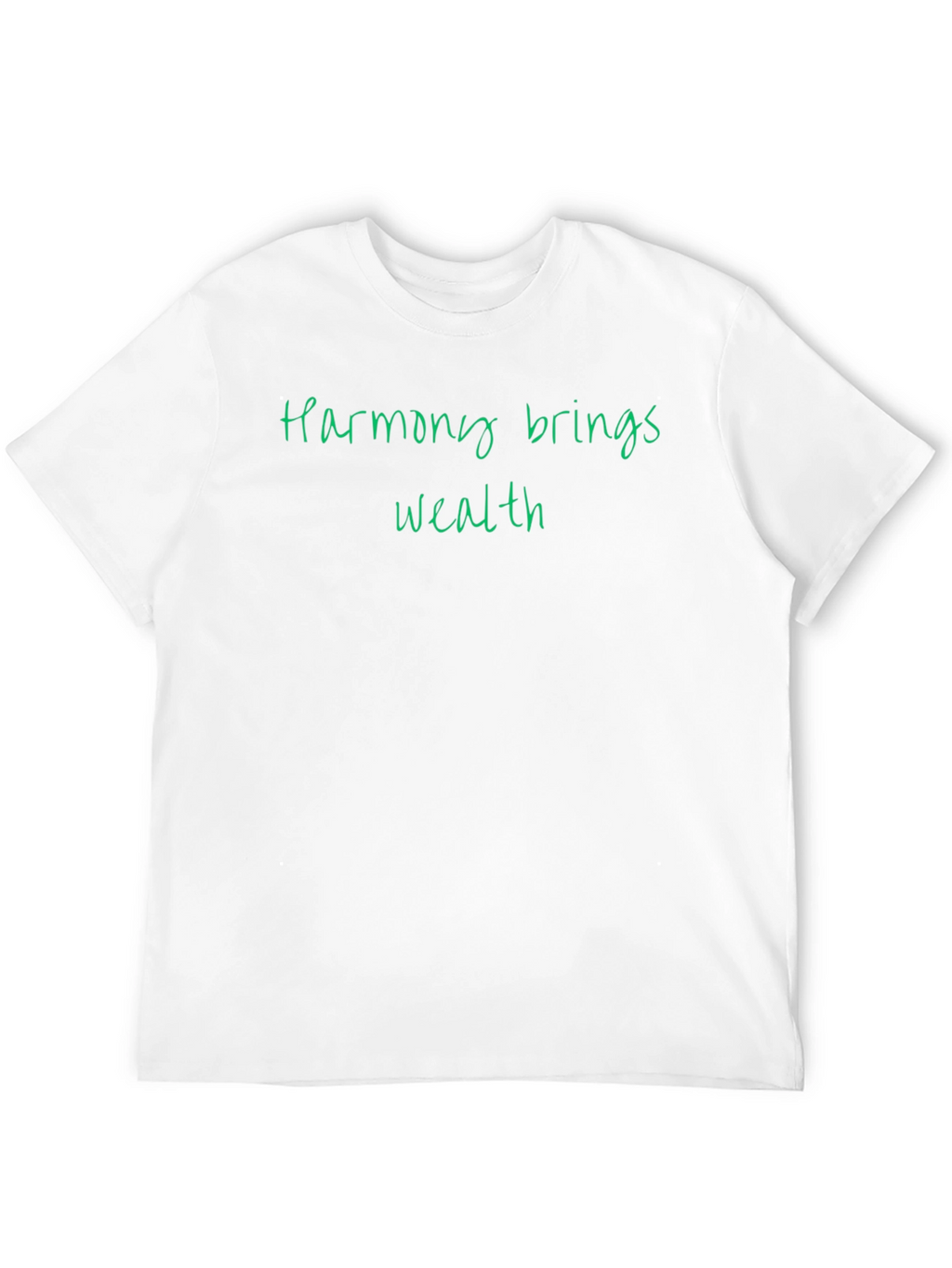 Harmony Brings Wealth - Mens Black T-Shirt
