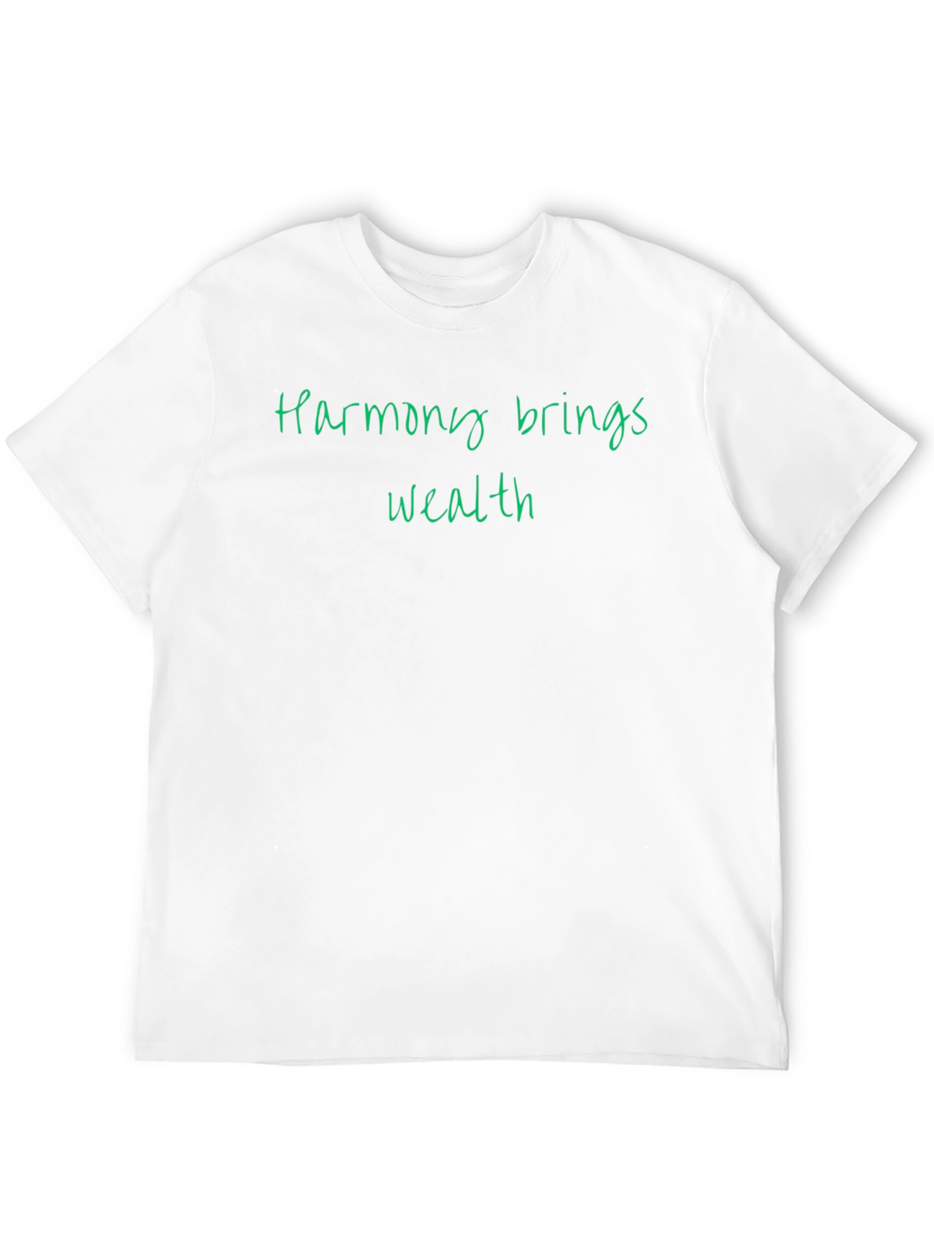 Harmony Brings Wealth - Mens Black T-Shirt