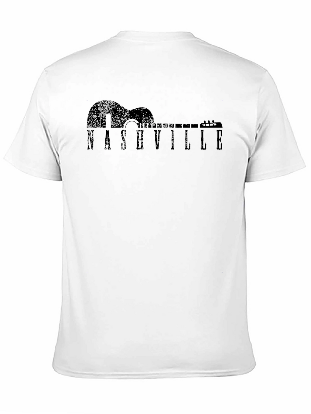 Nashville Guitar Graphic Mens Black T-Shirt