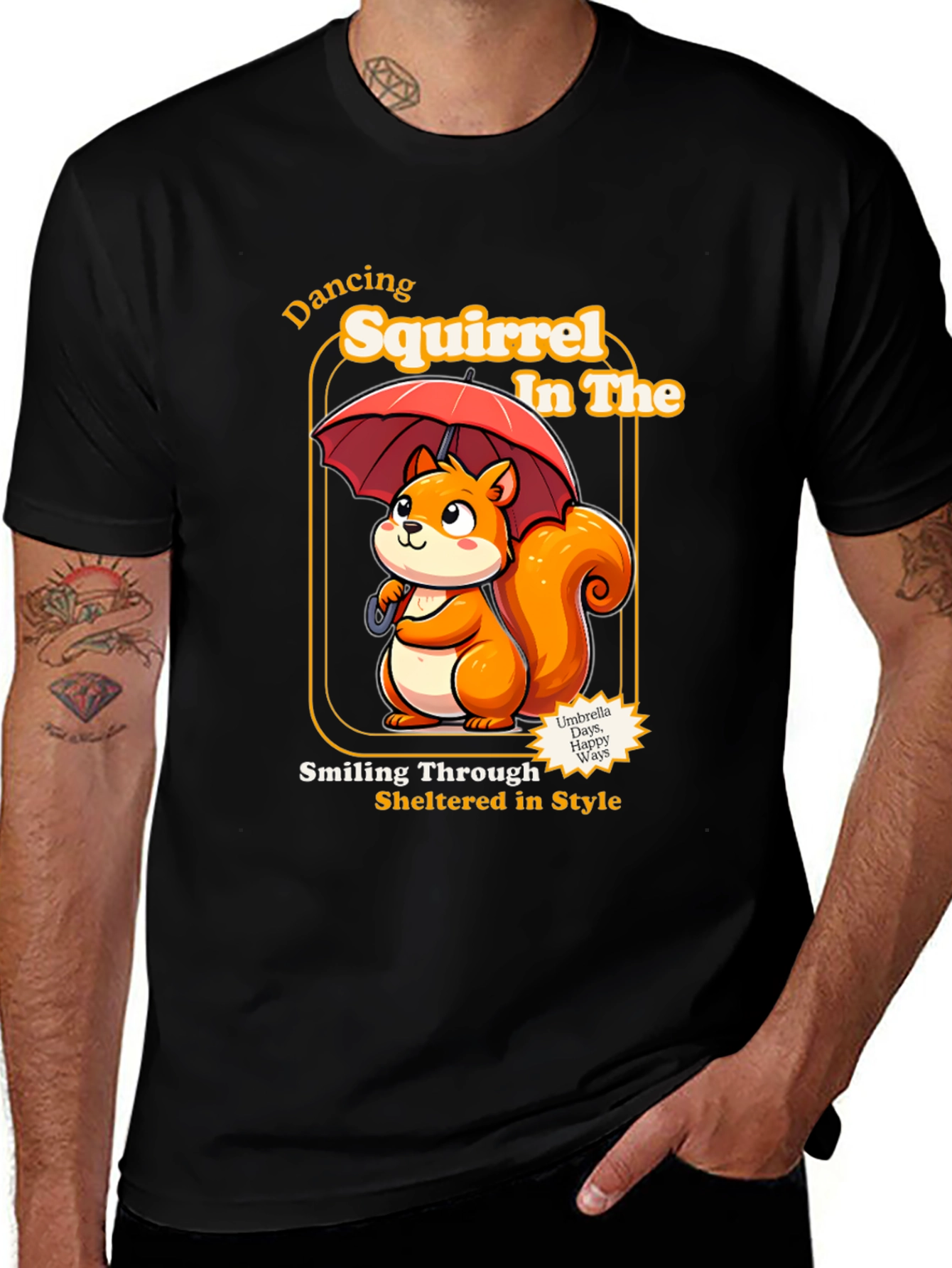 Dancing Squirrel Graphic Tee - Sheltered in Style