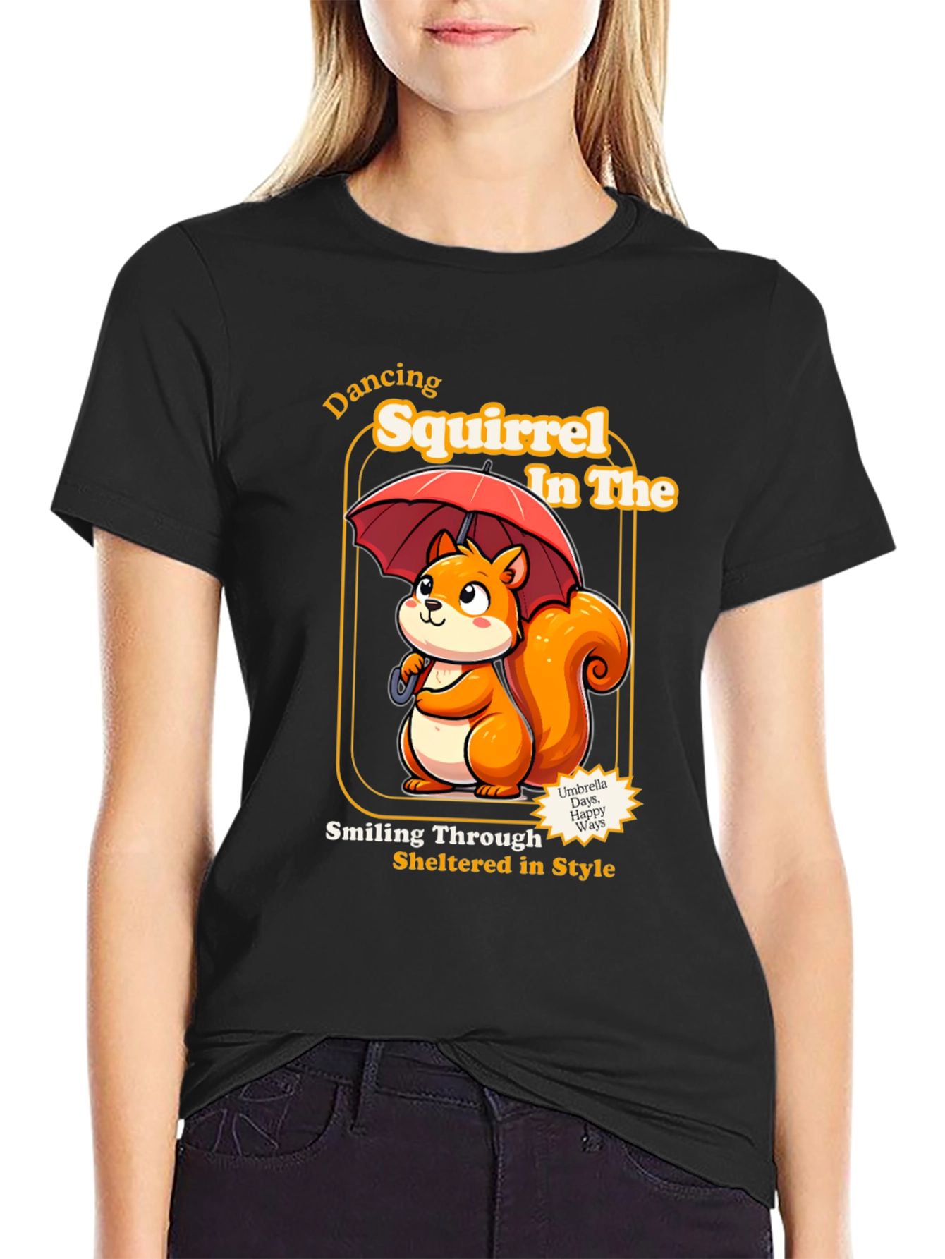 Dancing Squirrel Graphic Tee - Sheltered in Style