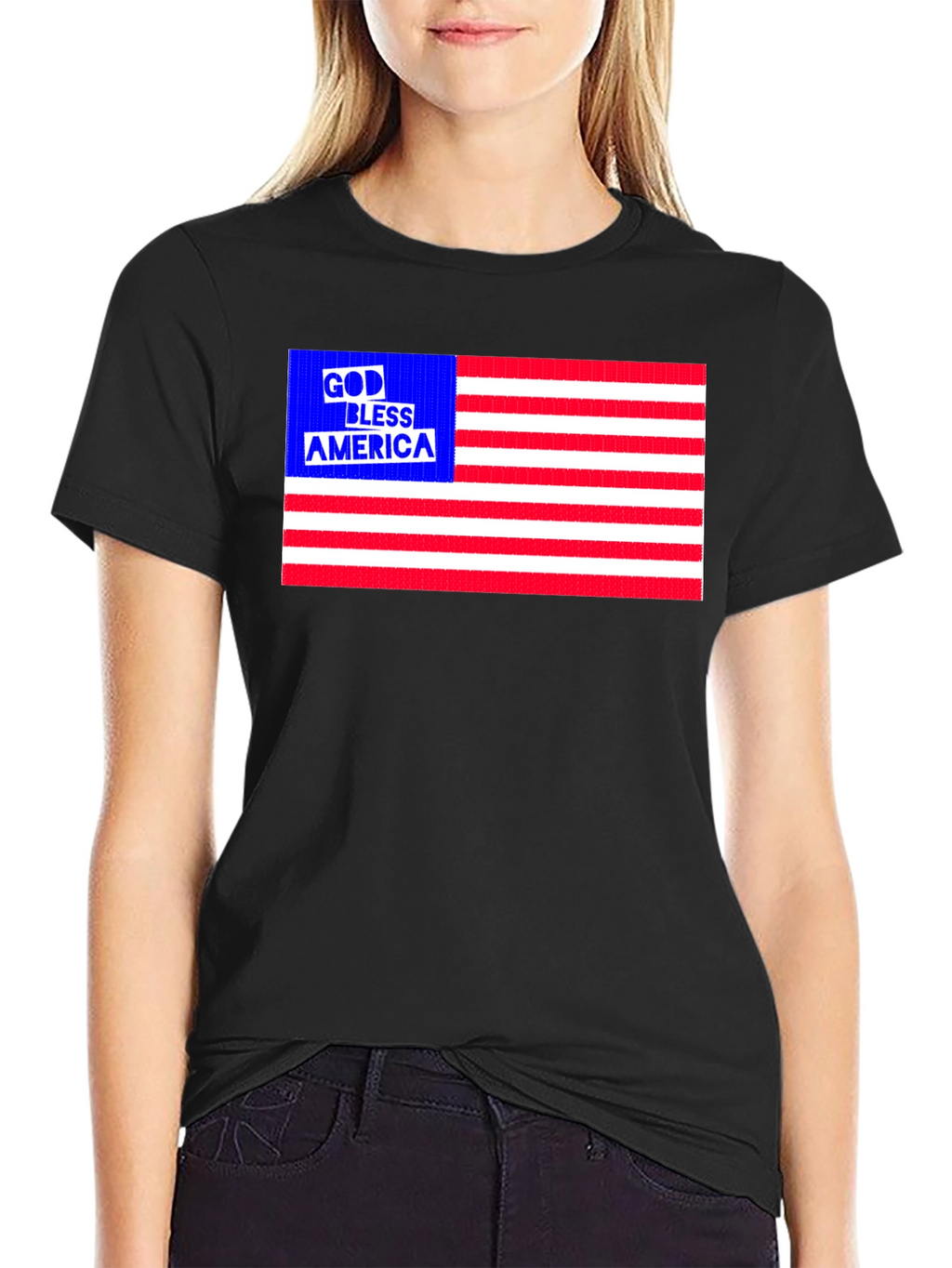 God Bless America Patriotic Graphic Tee