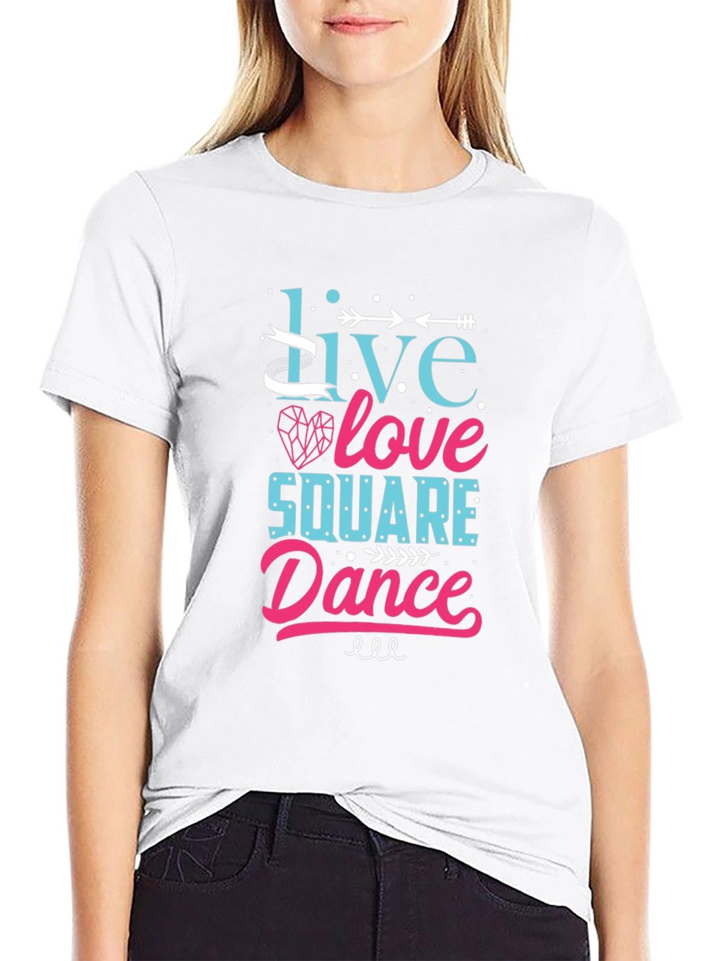 Live Love Square Dance Graphic Tee