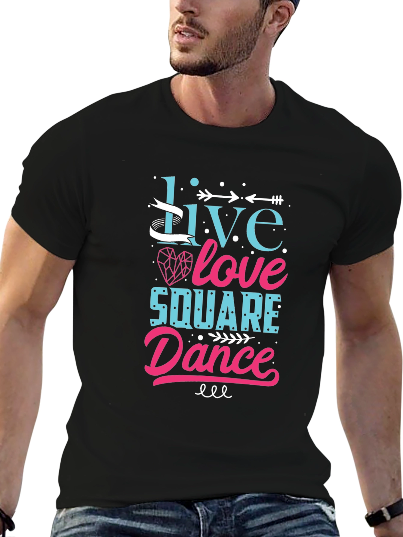 Live Love Square Dance Graphic Tee