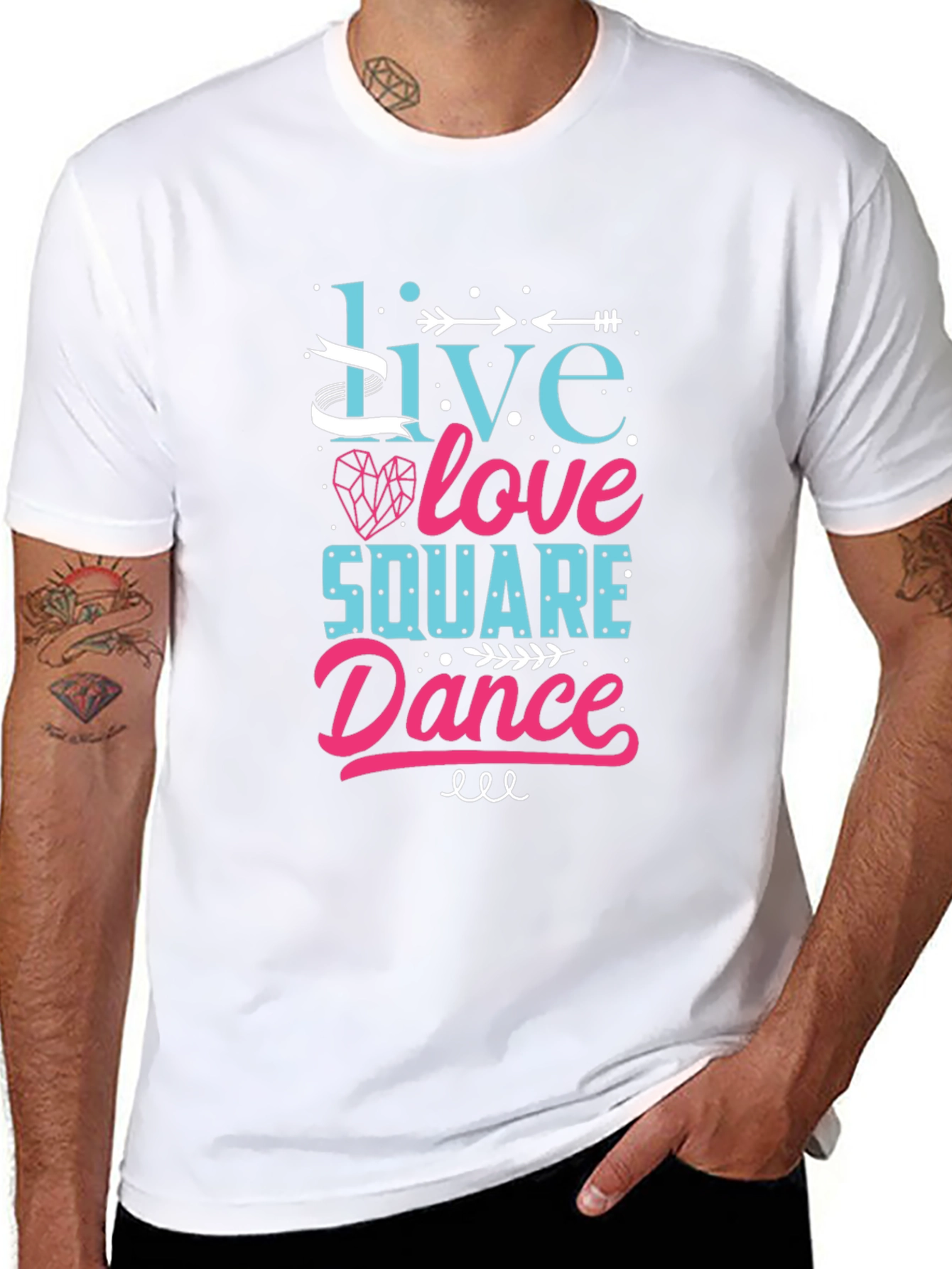 Live Love Square Dance Graphic Tee