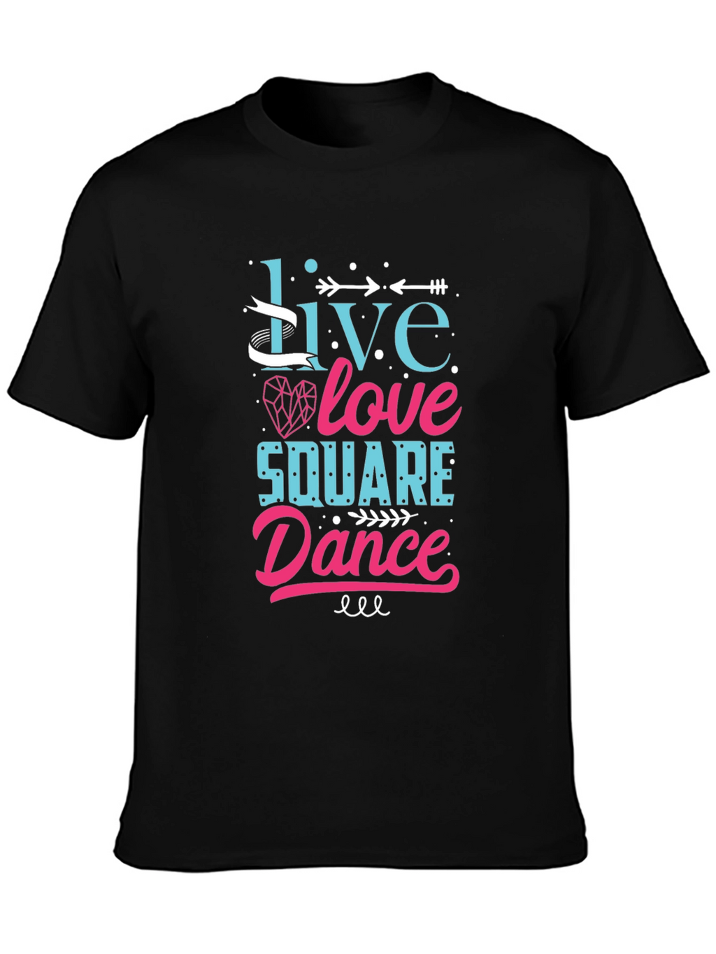 Live Love Square Dance Graphic Tee