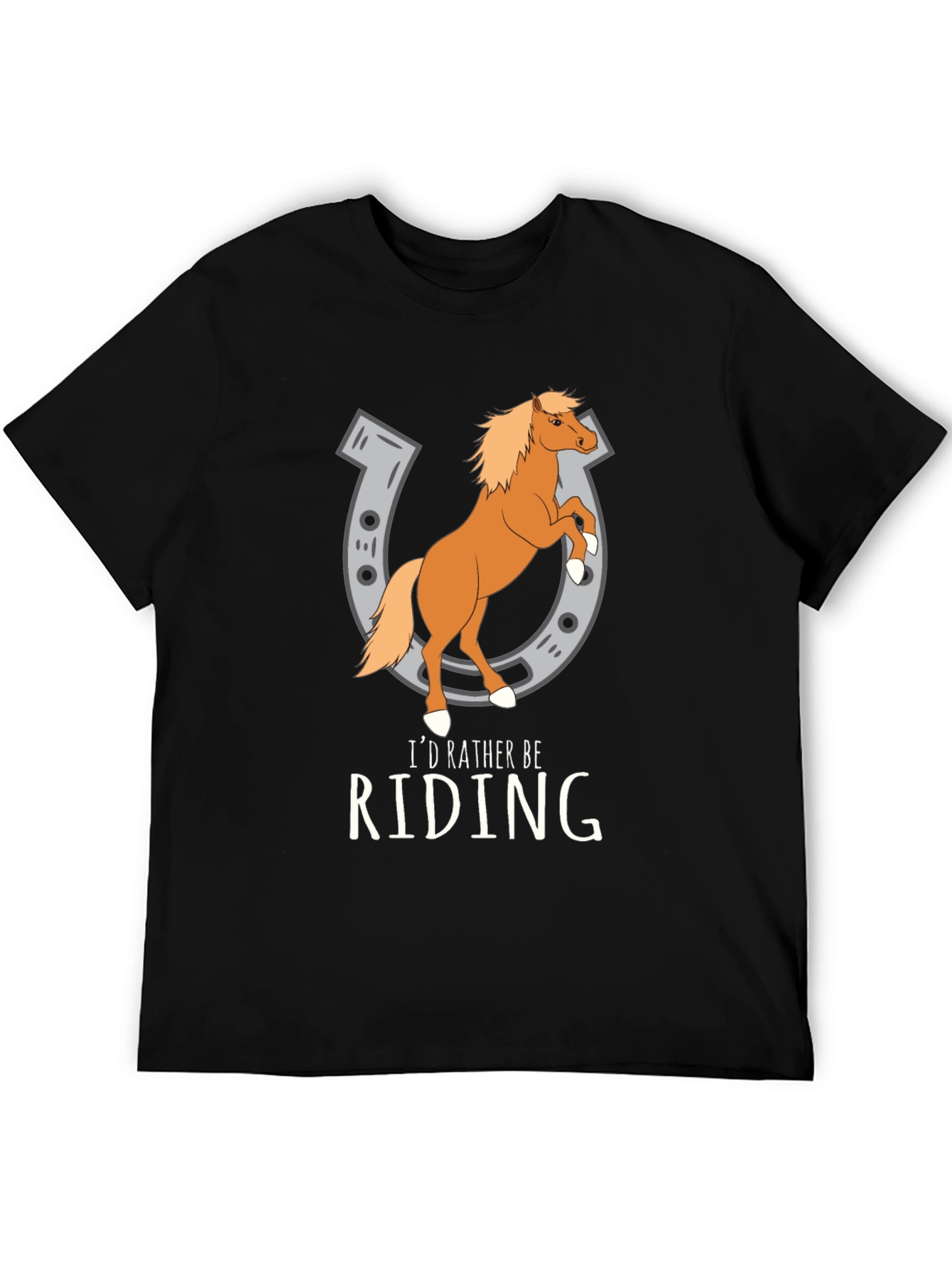 Riding Horse T-Shirt - Novelty Graphic Tee