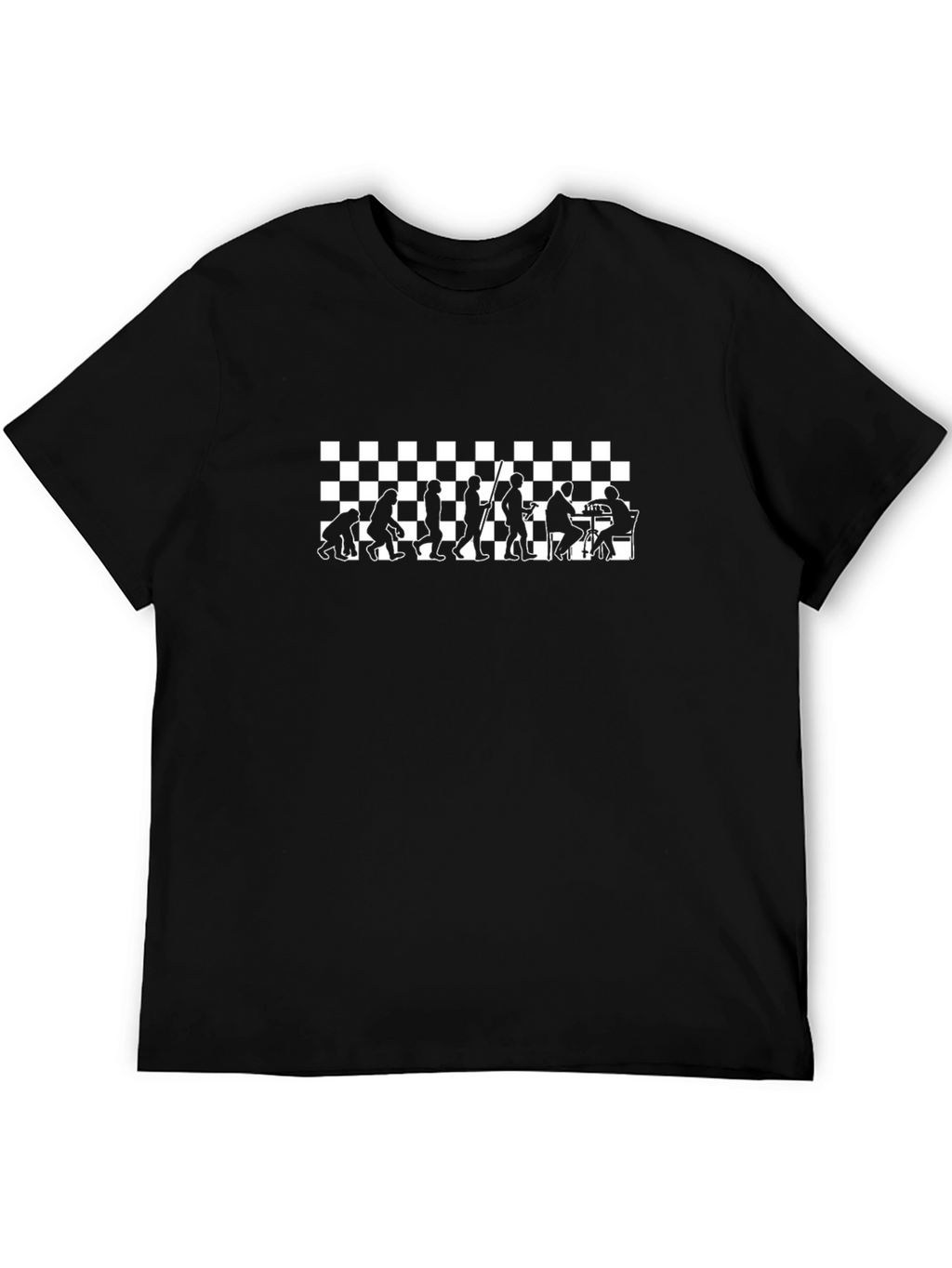 Evolution of Chess Black T-Shirt