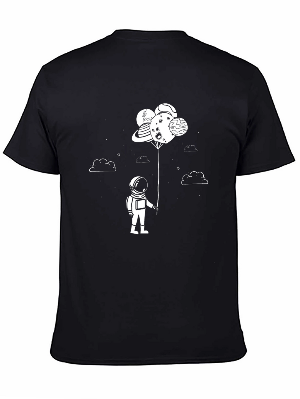 Astronaut Planet Balloons Graphic Tee