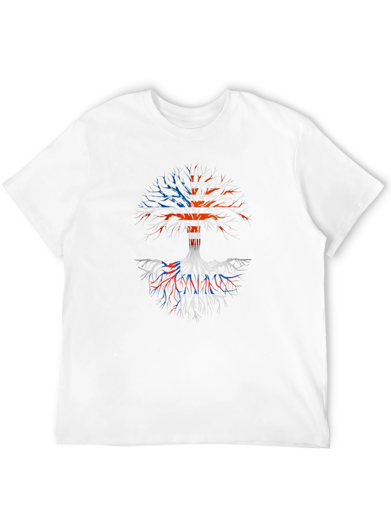 USA Flag Tree Roots Graphic Print T-Shirt