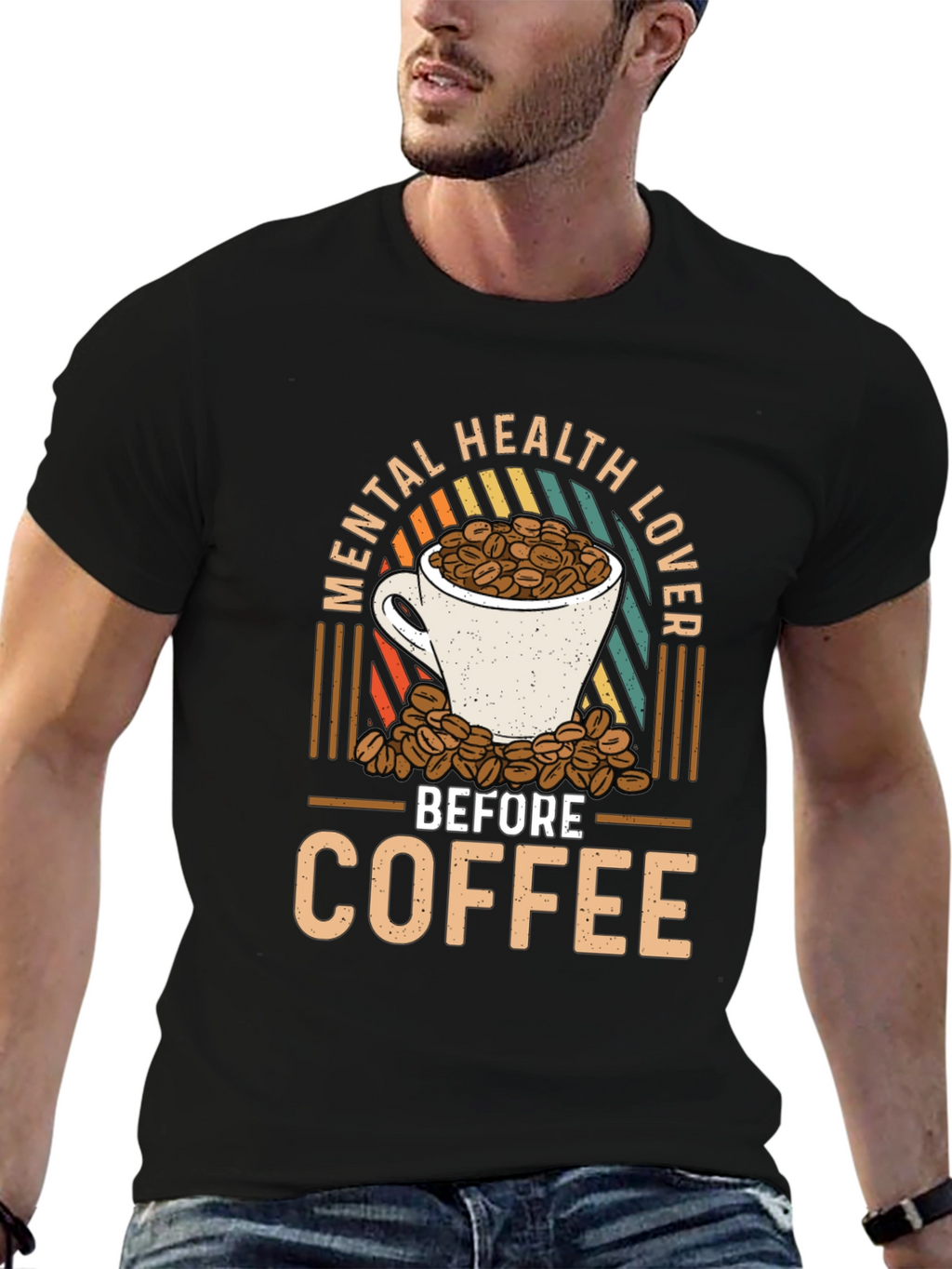 Mental Health Lover Before Coffee Graphic Tee