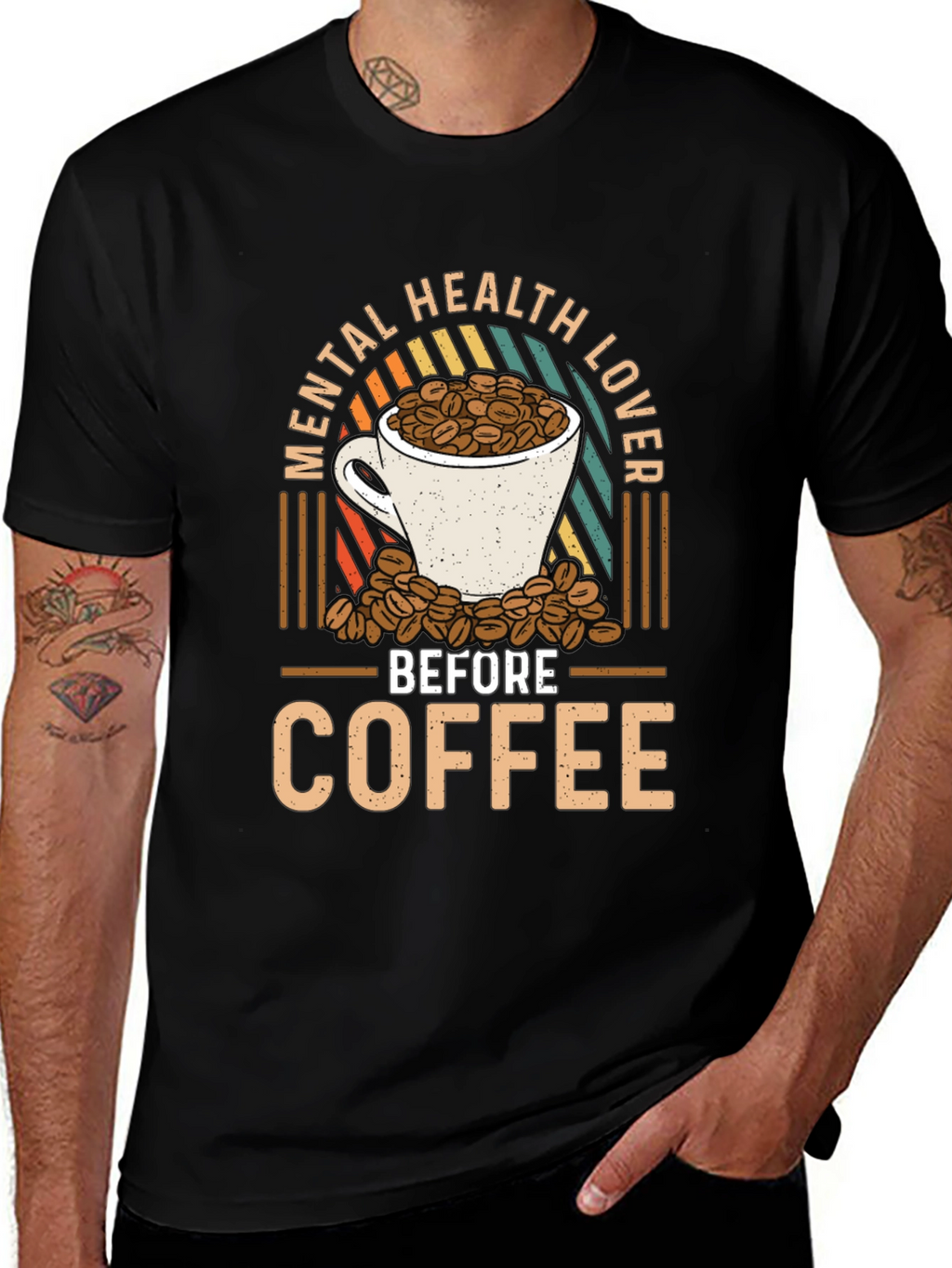 Mental Health Lover Before Coffee Graphic Tee