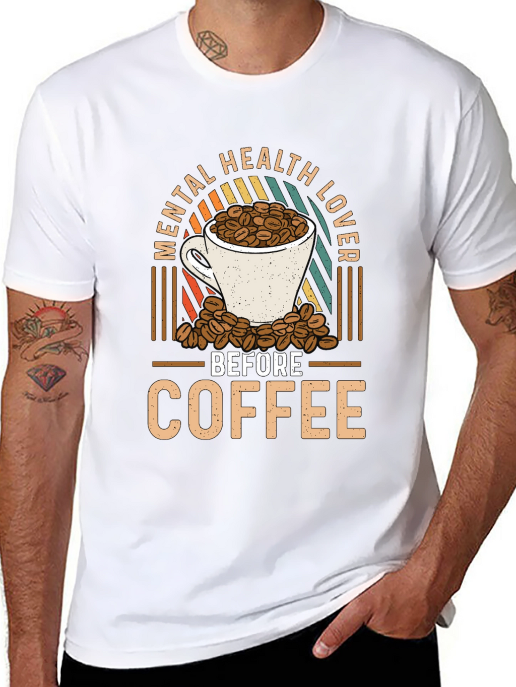 Mental Health Lover Before Coffee Graphic Tee