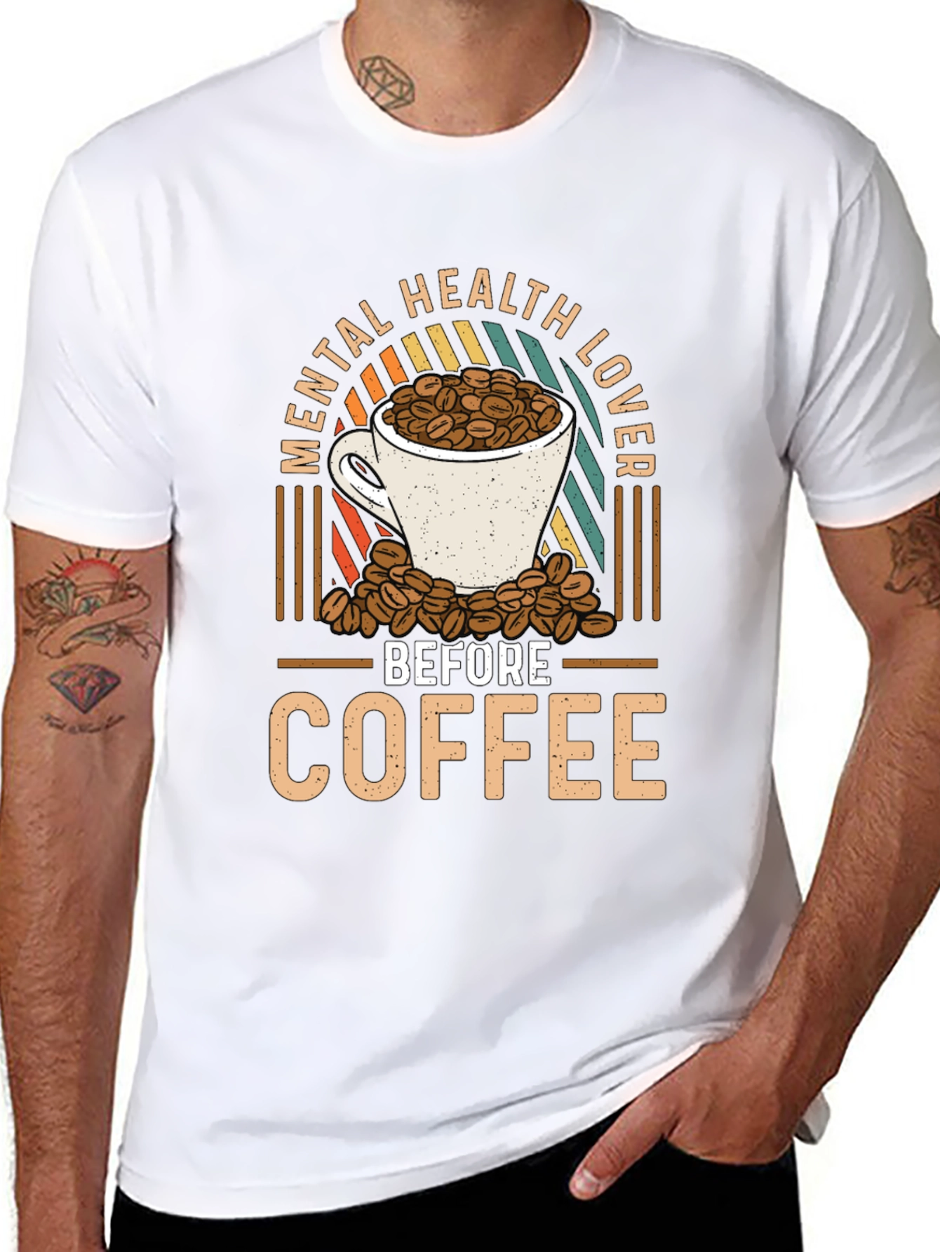 Mental Health Lover Before Coffee Graphic Tee