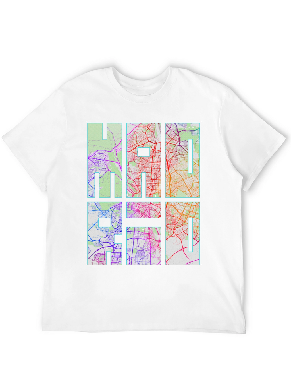 HAI Graphic Map Print Black T-Shirt