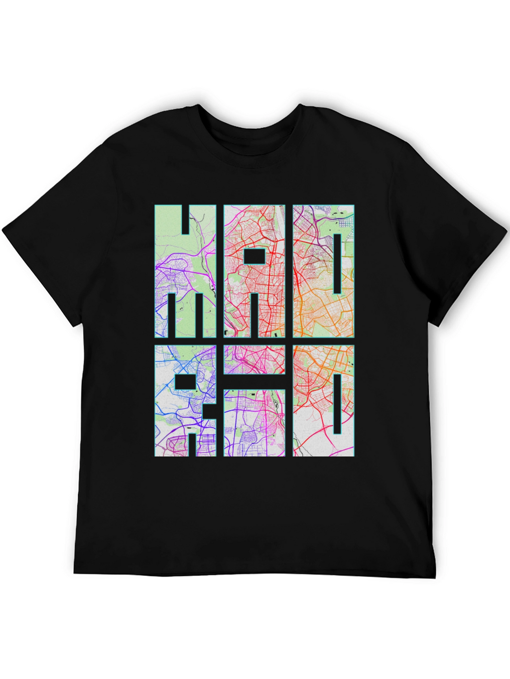 HAI Graphic Map Print Black T-Shirt