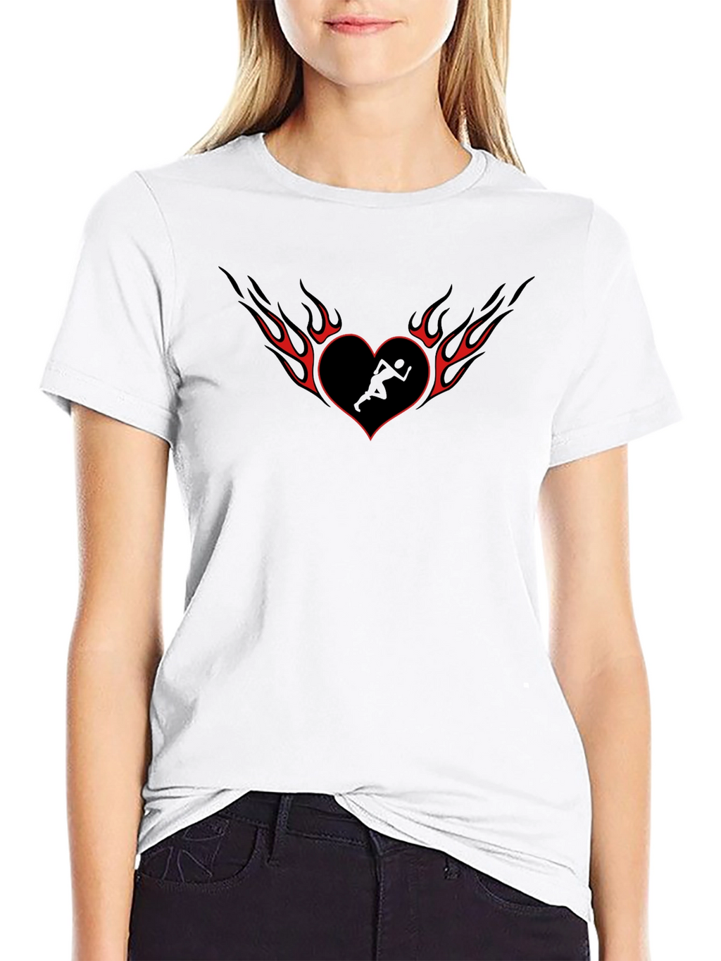 Heart Runner Tee - Black Graphic T-Shirt
