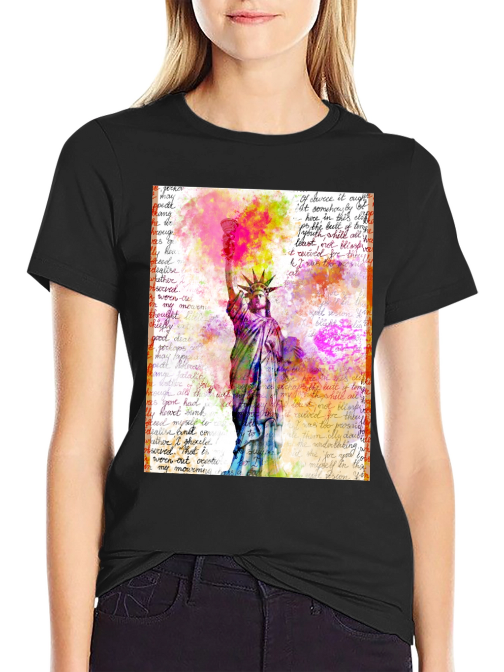 Statue of Liberty Artistic Print Tee