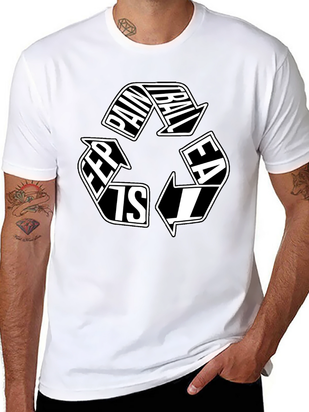 Paintball Recycle Graphic Tee