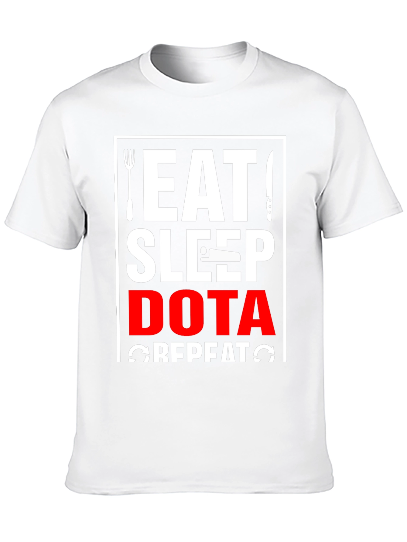 Eat Sleep Dota Repeat Black T-Shirt