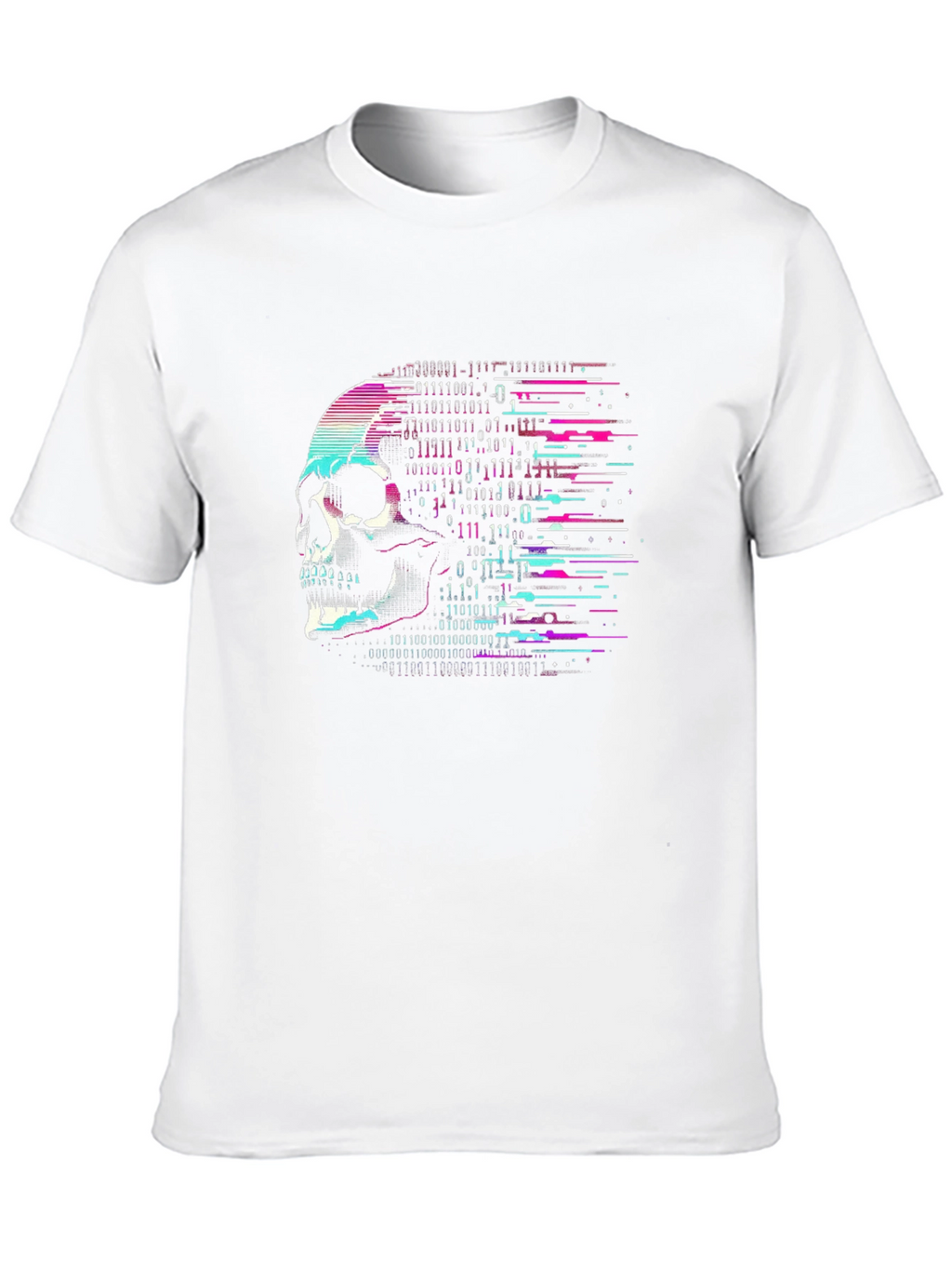 Cyberpunk Skull Graphic Tee - Black