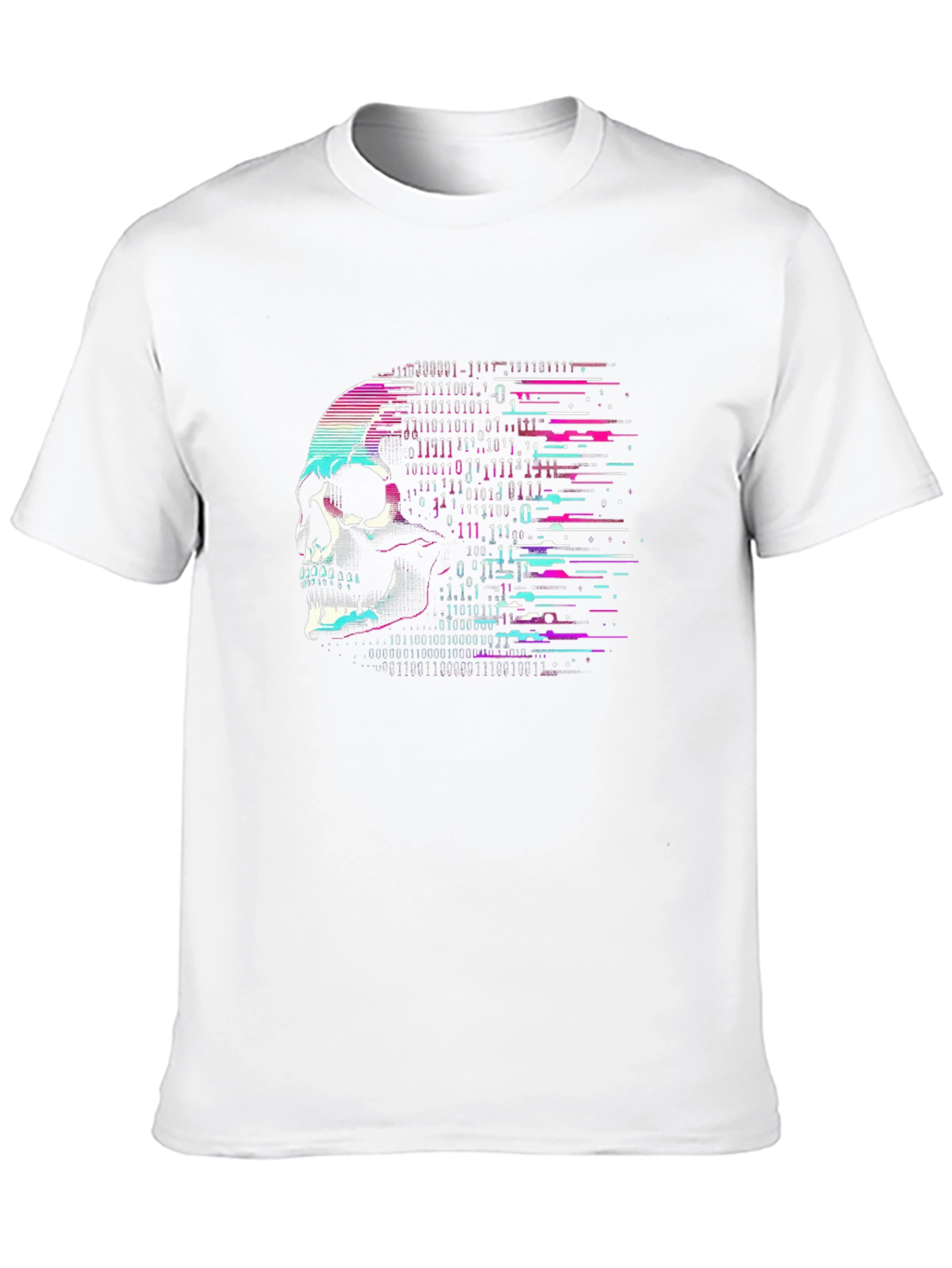 Cyberpunk Skull Graphic Tee - Black