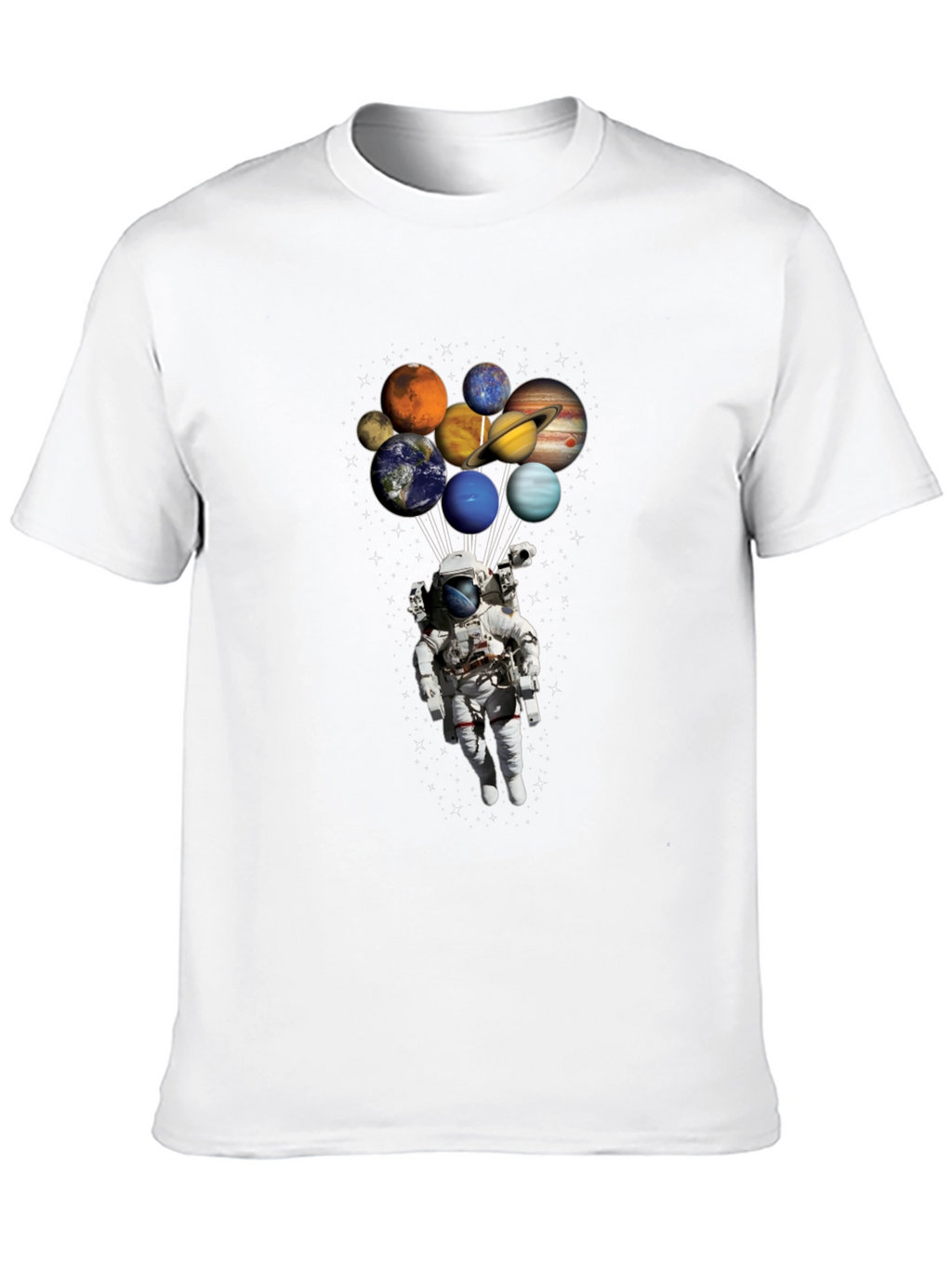 Astronaut Planets T-Shirt - Space Lover Gift